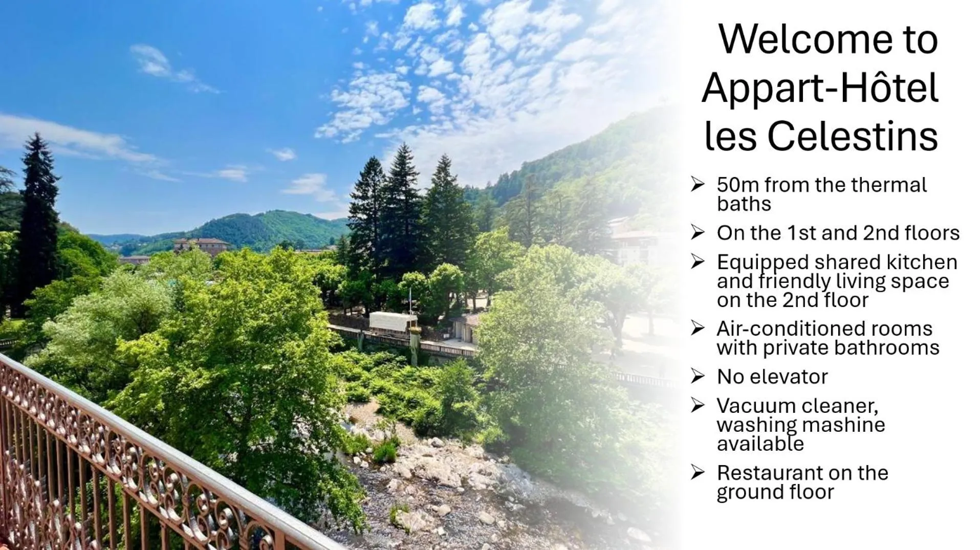 Natural landscape in Appart'hôtel Les Célestins