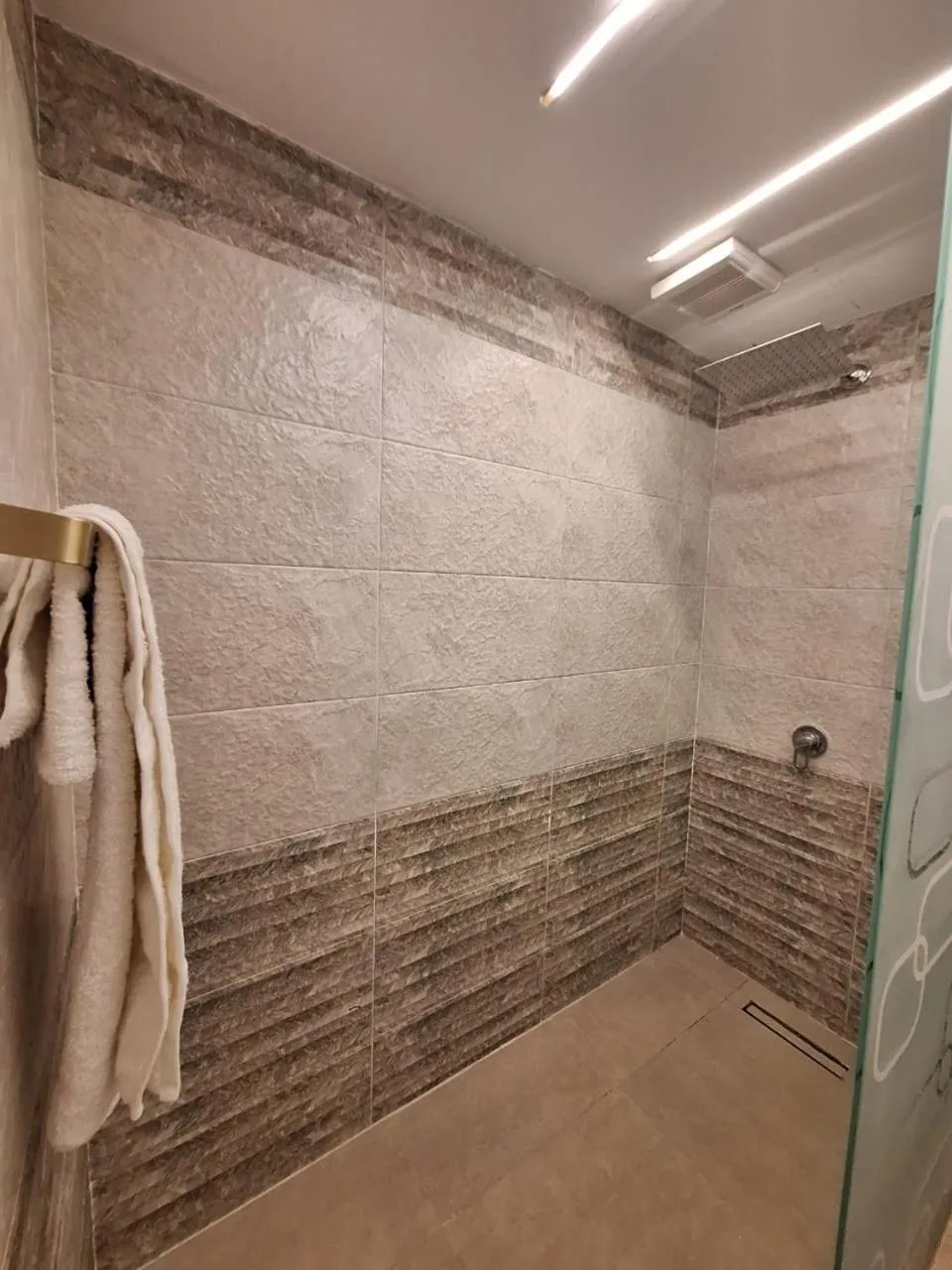 Shower in downtown Family Suites