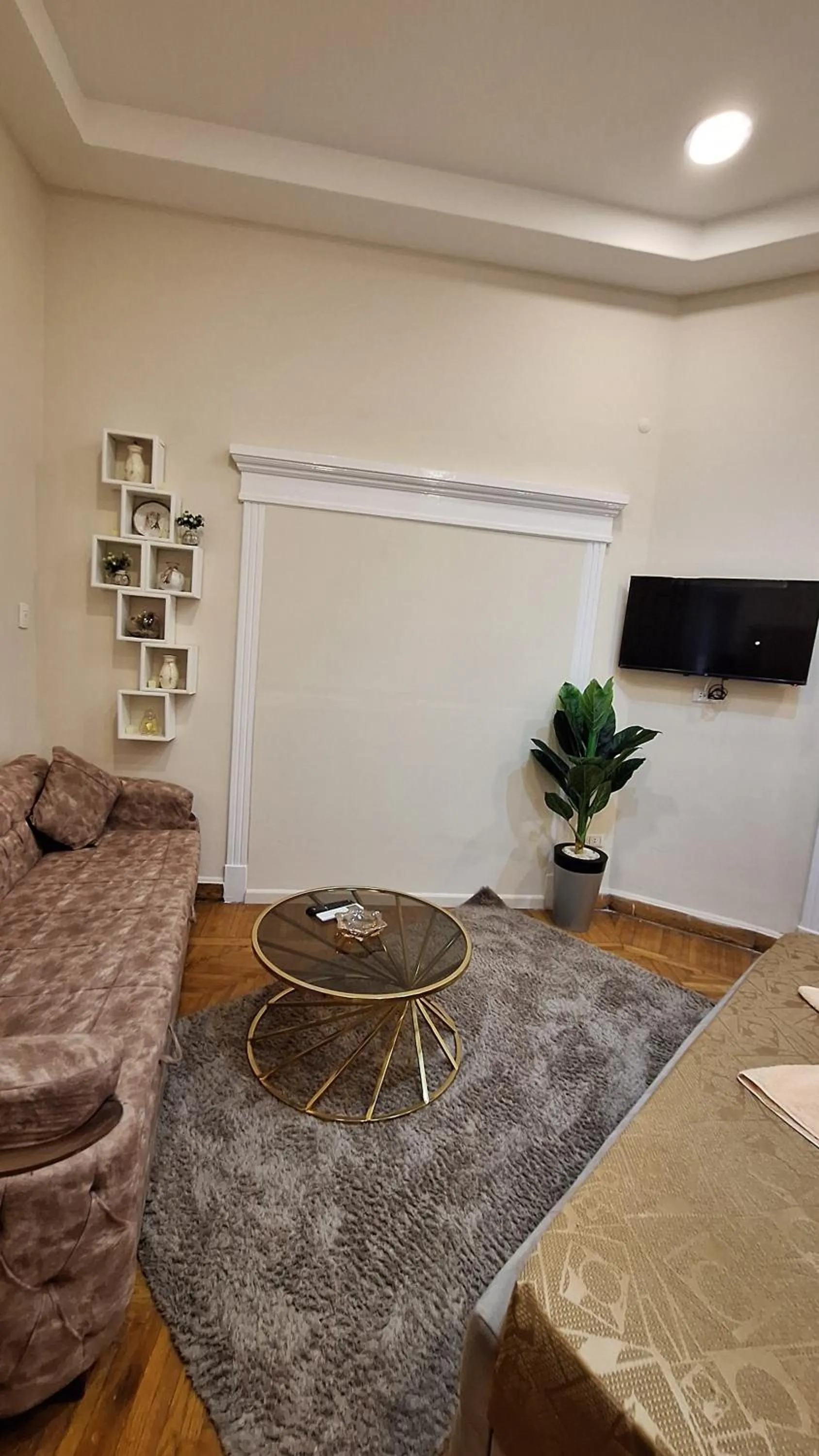 Seating area in downtown Family Suites