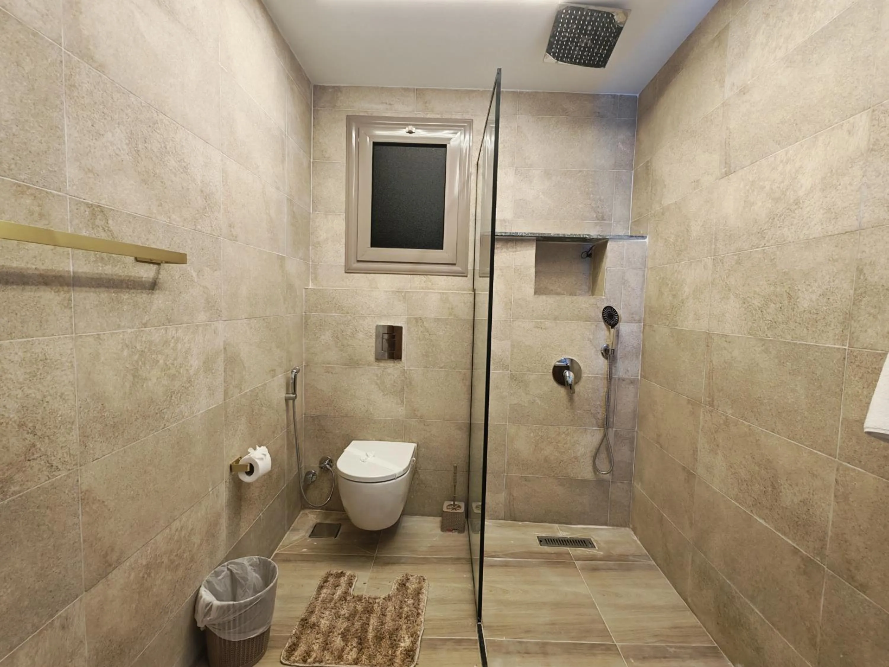 Bathroom in downtown Family Suites