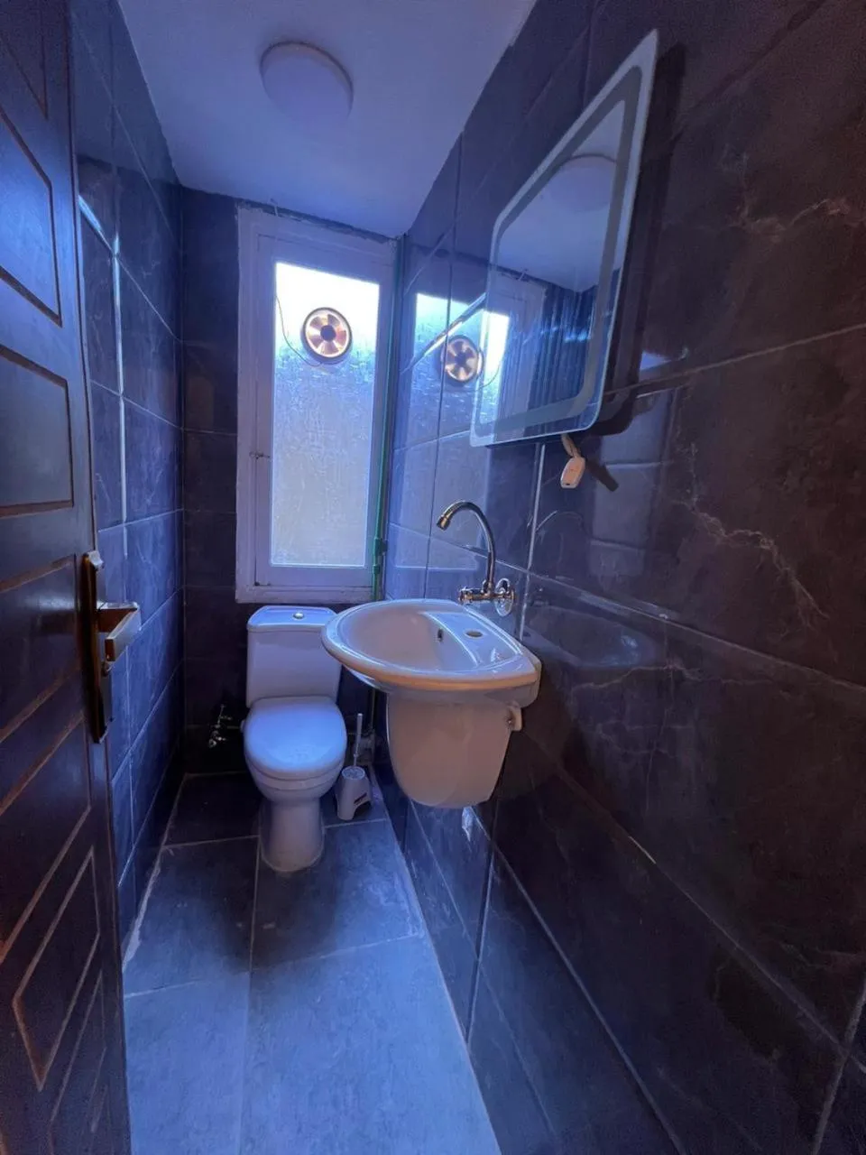 Bathroom in downtown Family Suites