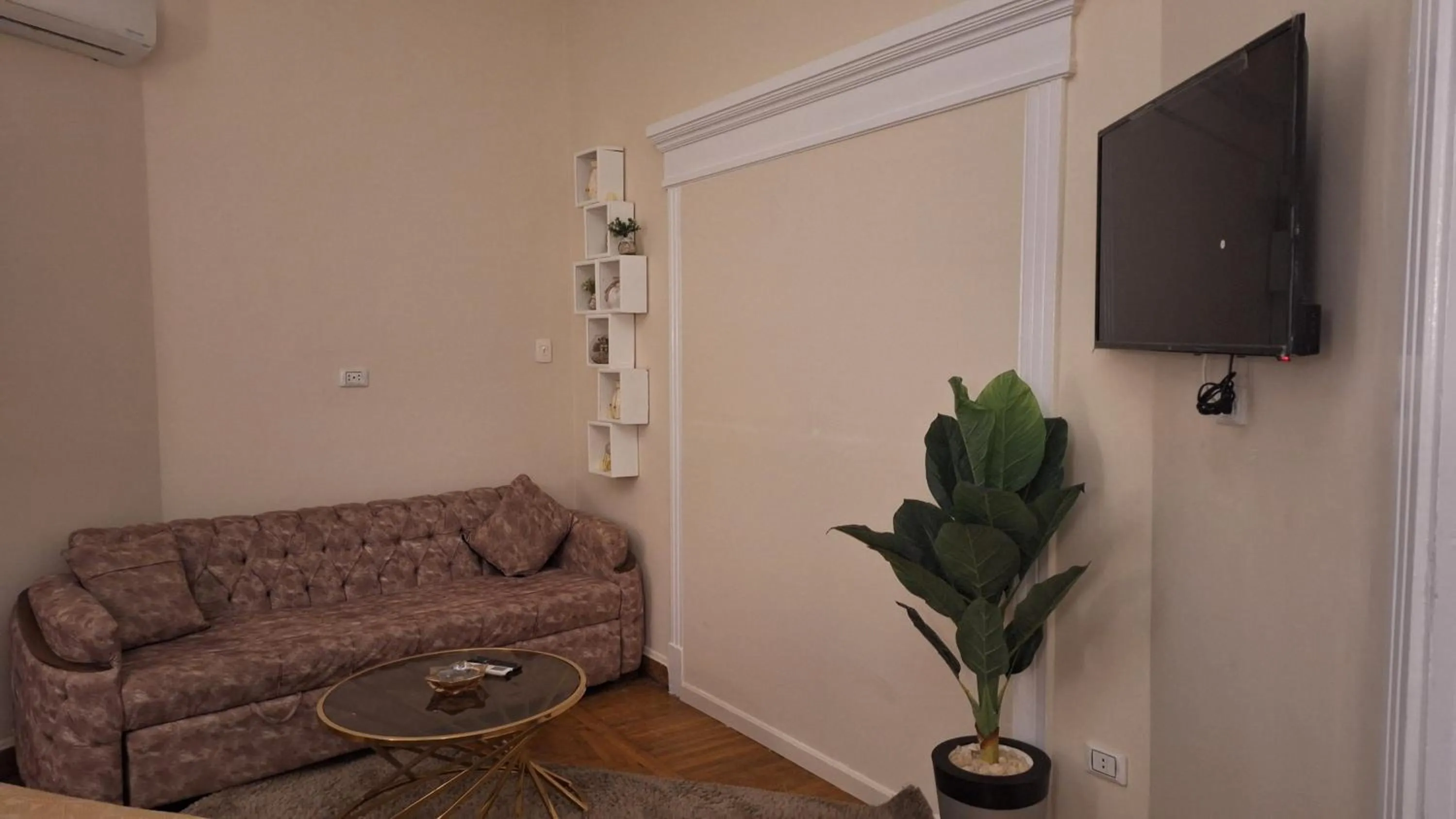 Seating area in downtown Family Suites