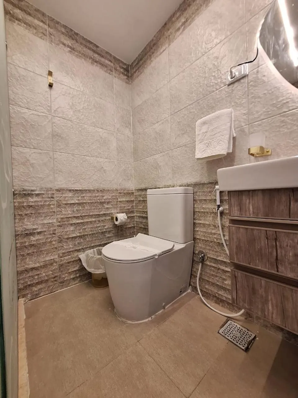 Toilet in downtown Family Suites