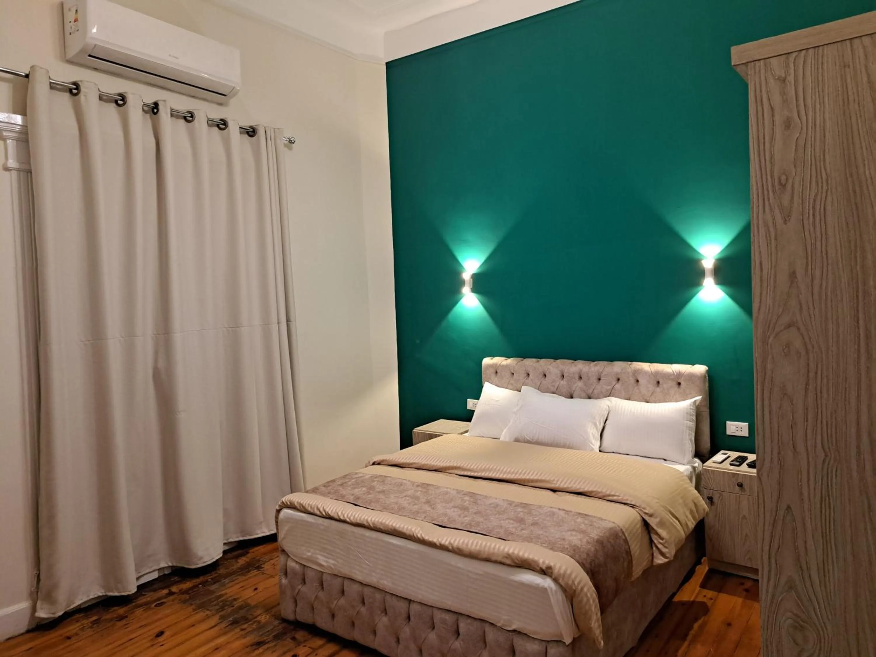 Bed in downtown Family Suites