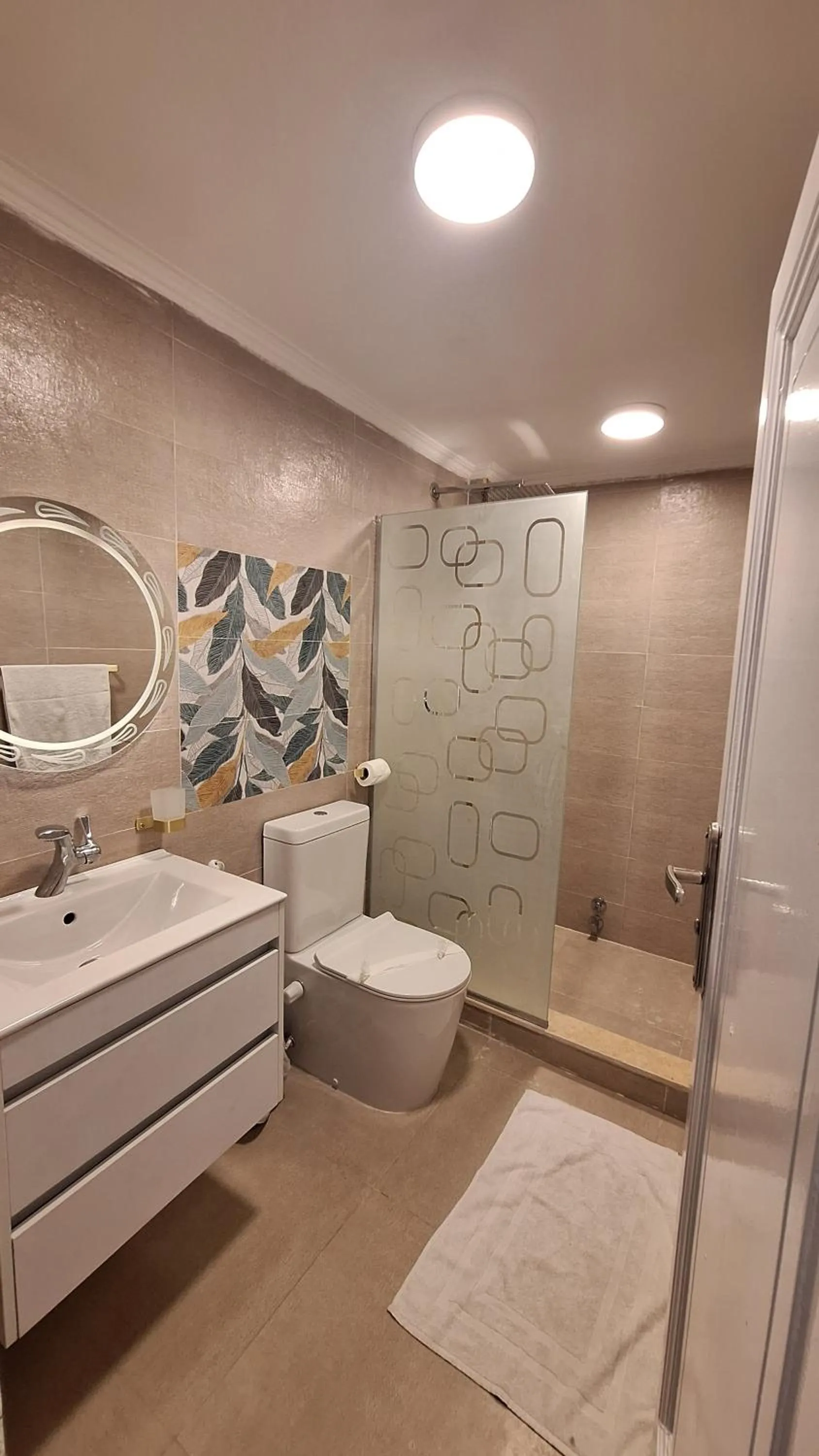 Bathroom in downtown Family Suites