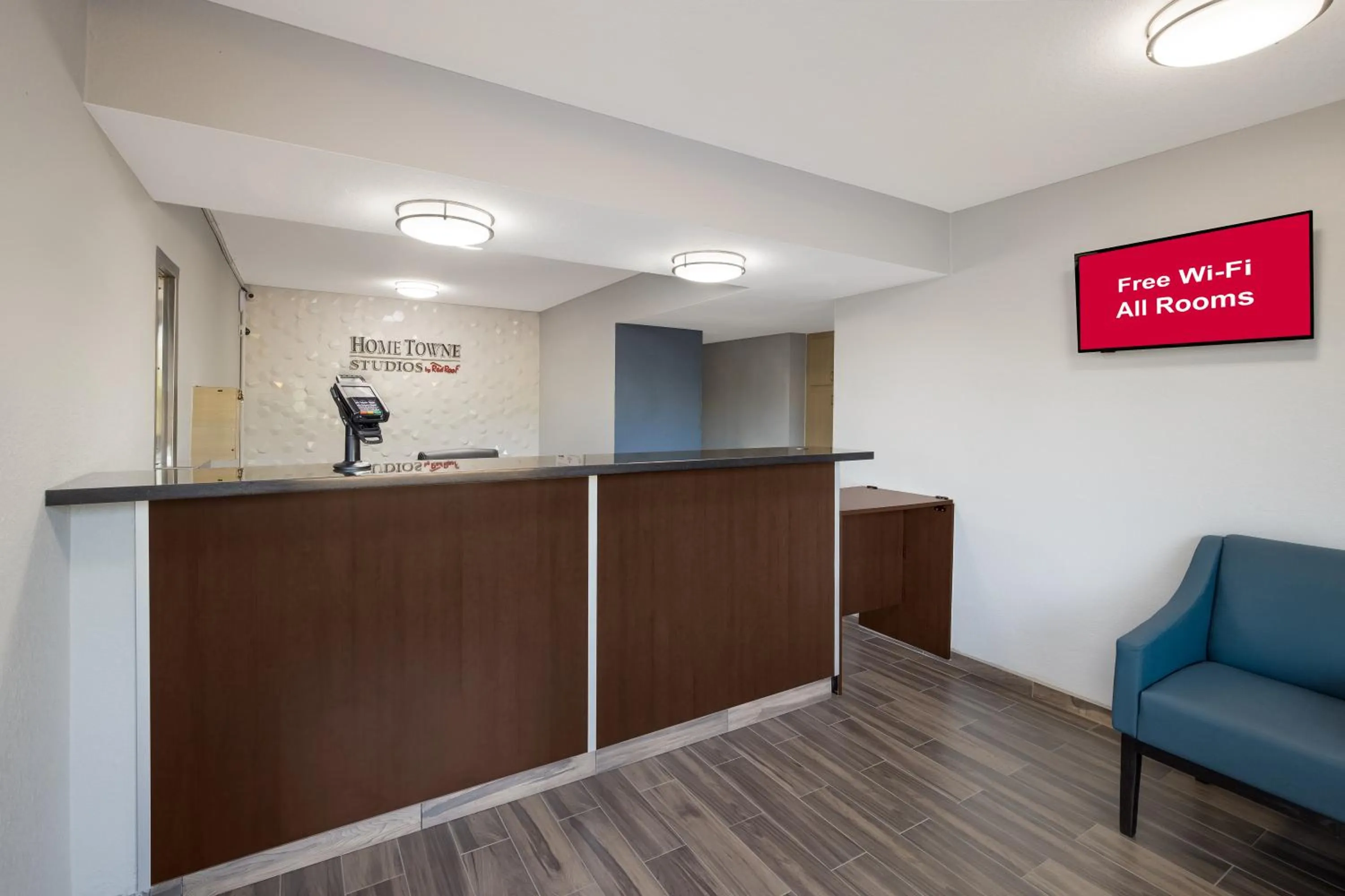 Lobby or reception in HomeTowne Studios by Red Roof Orange, TX