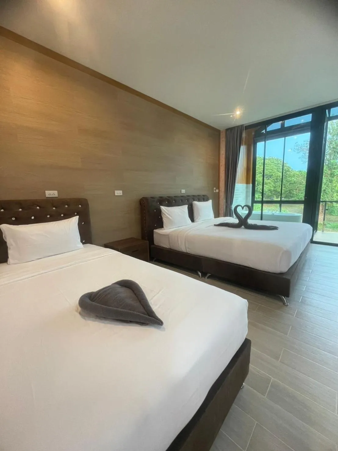 Bed in พบรักรีสอร์ท Pobruk resort