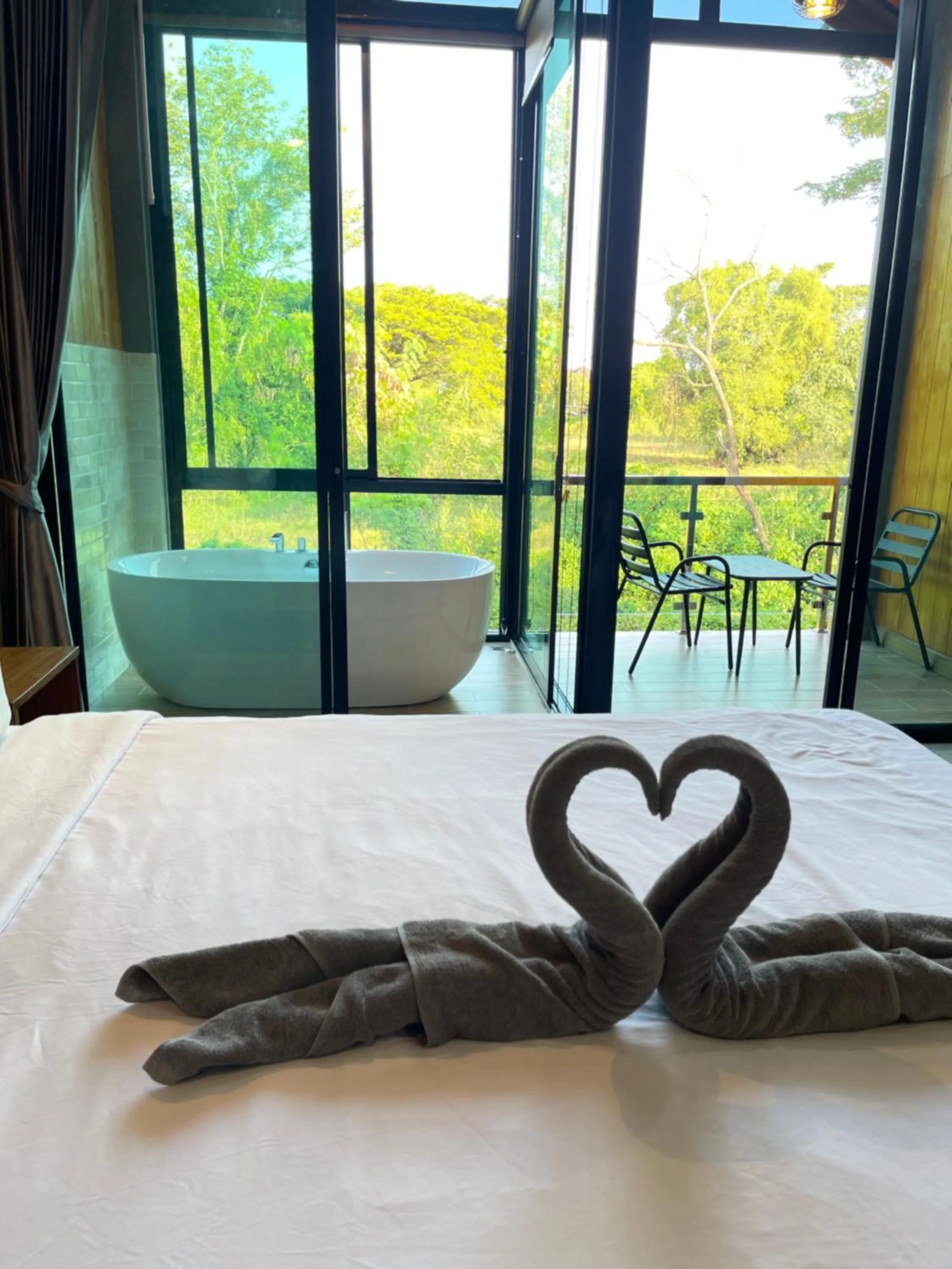 Bed in พบรักรีสอร์ท Pobruk resort