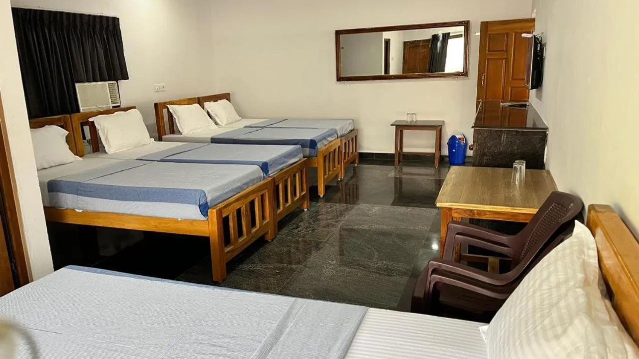 Bed in ANAND Beach Guesthouse by Moonrocks