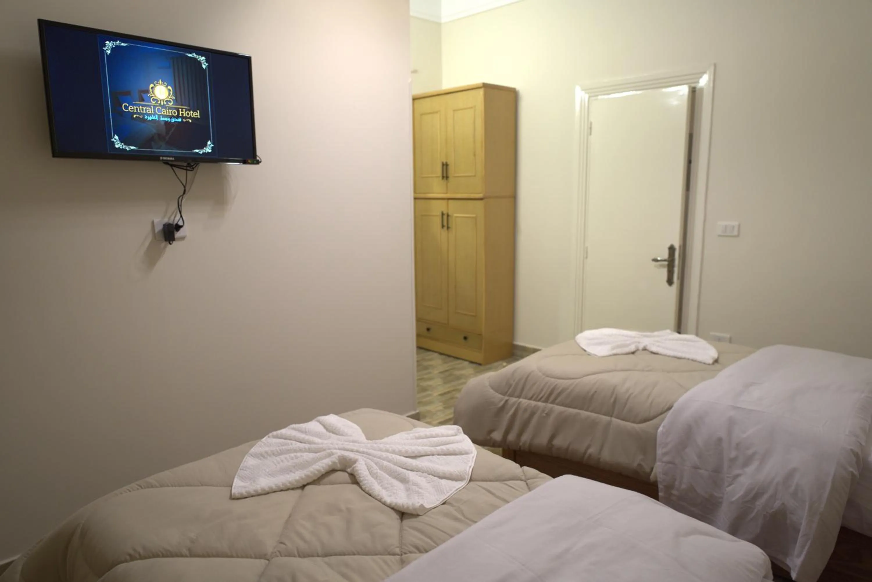 Bed in Central Cairo Hotel