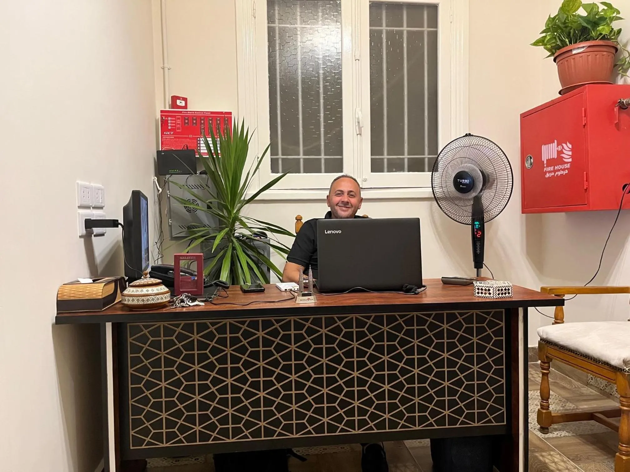 People in Central Cairo Hotel