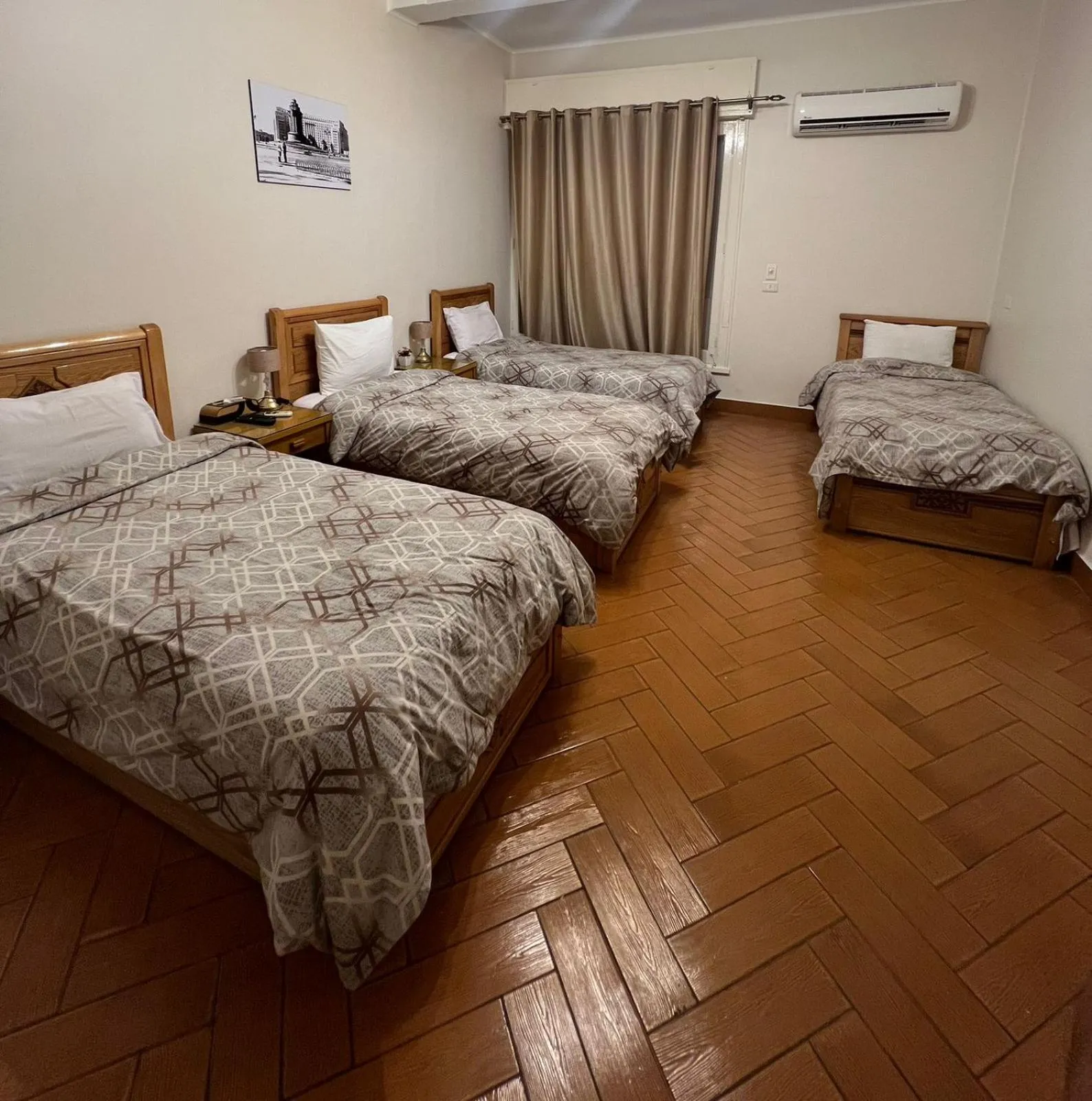 Bed in Central Cairo Hotel