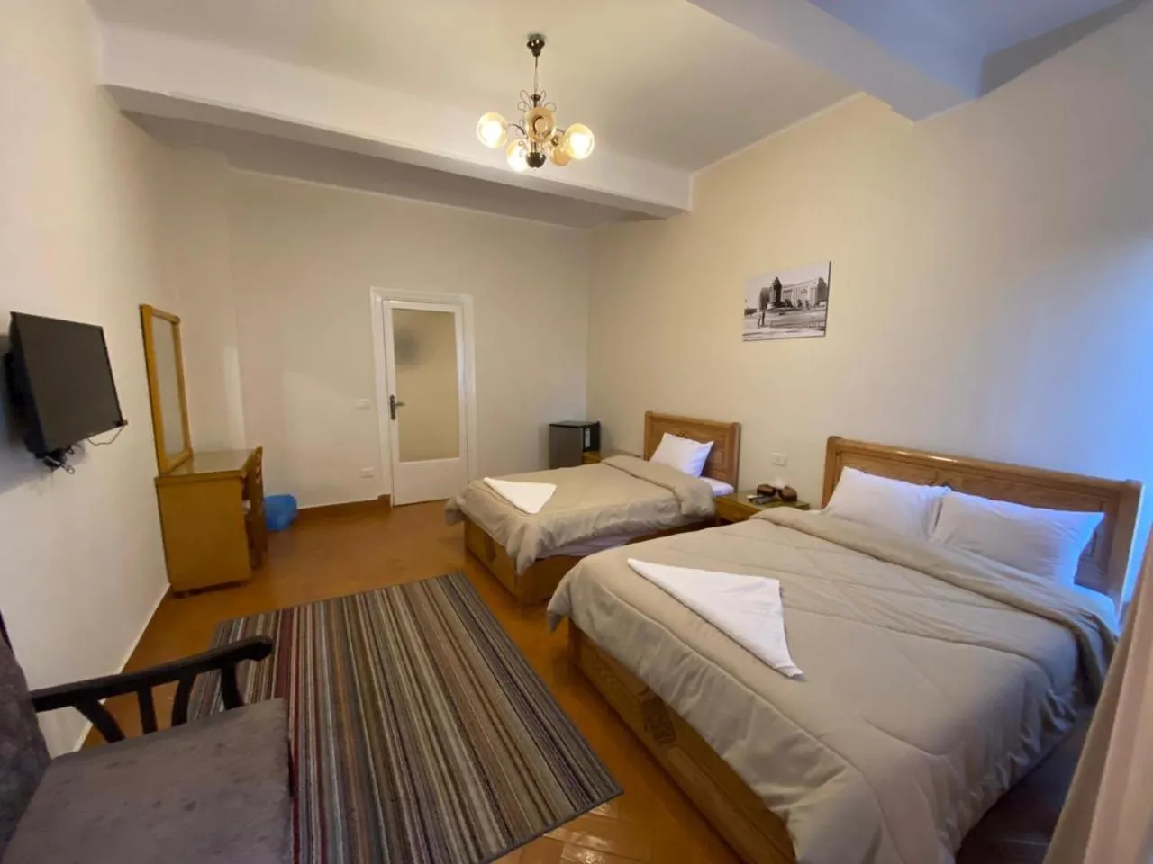 Bed in Central Cairo Hotel