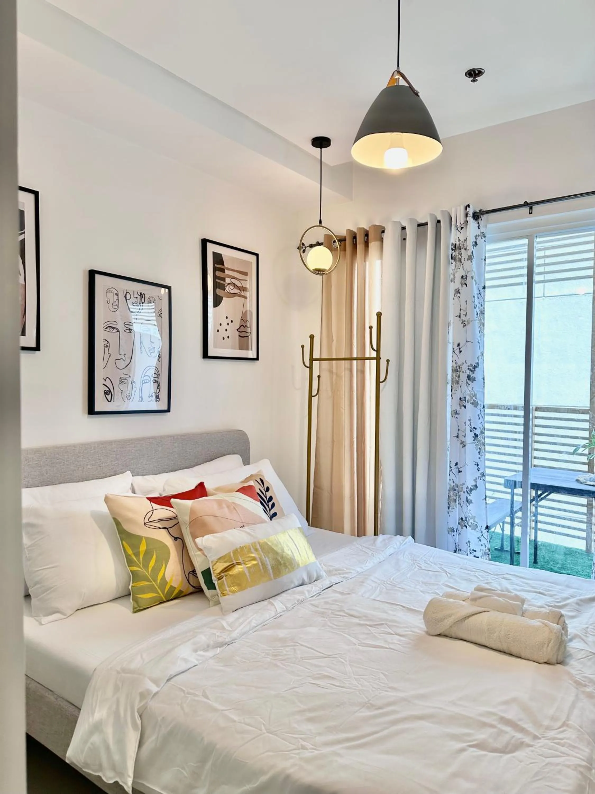 Bed in Scandinavian 1 BR beside SM CDO w POOL and Netflix