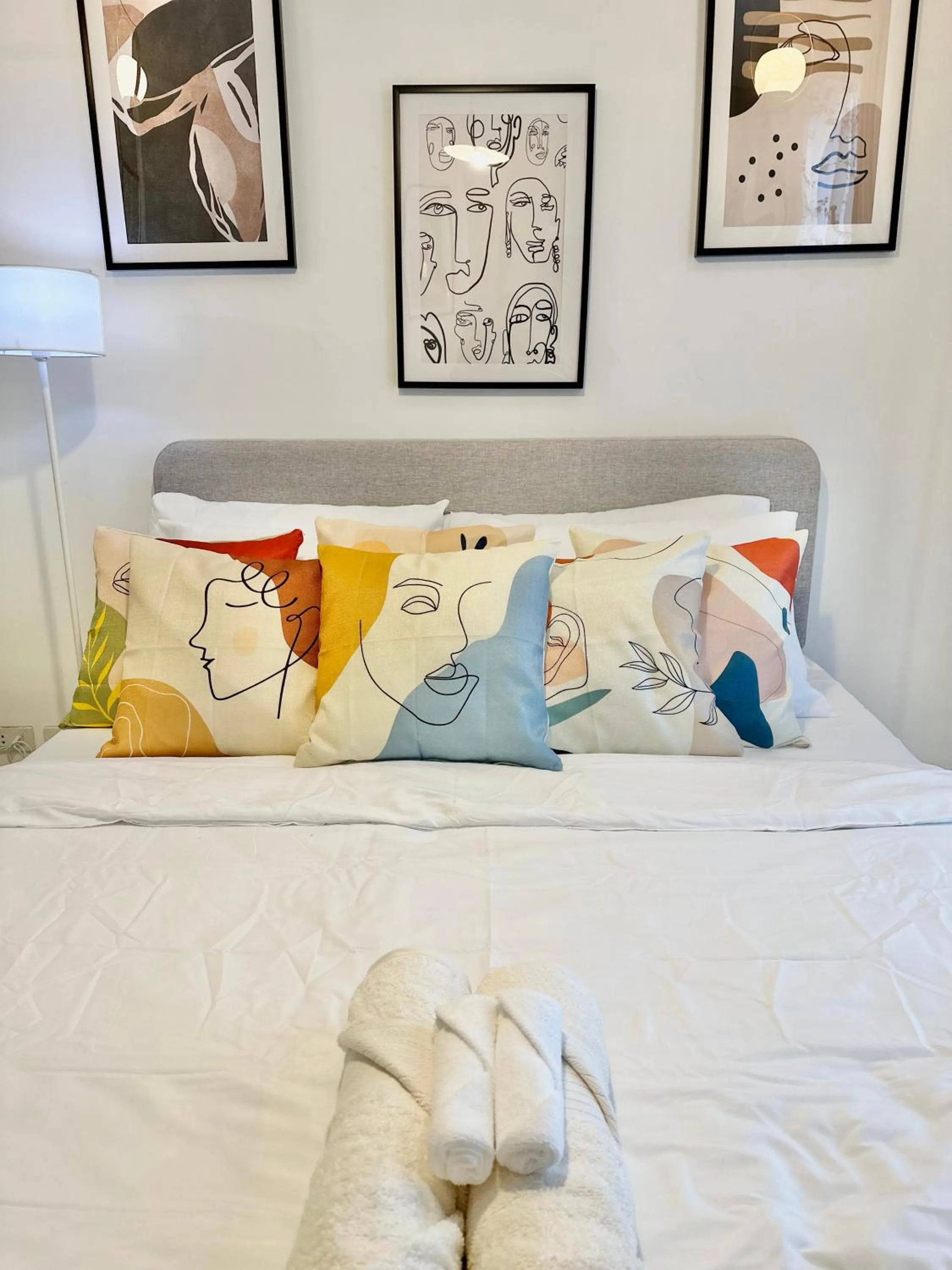 Bed in Scandinavian 1 BR beside SM CDO w POOL and Netflix