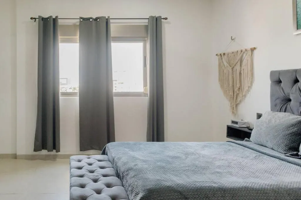 Bed in Hermoso Penthouse Rooftop con alberca