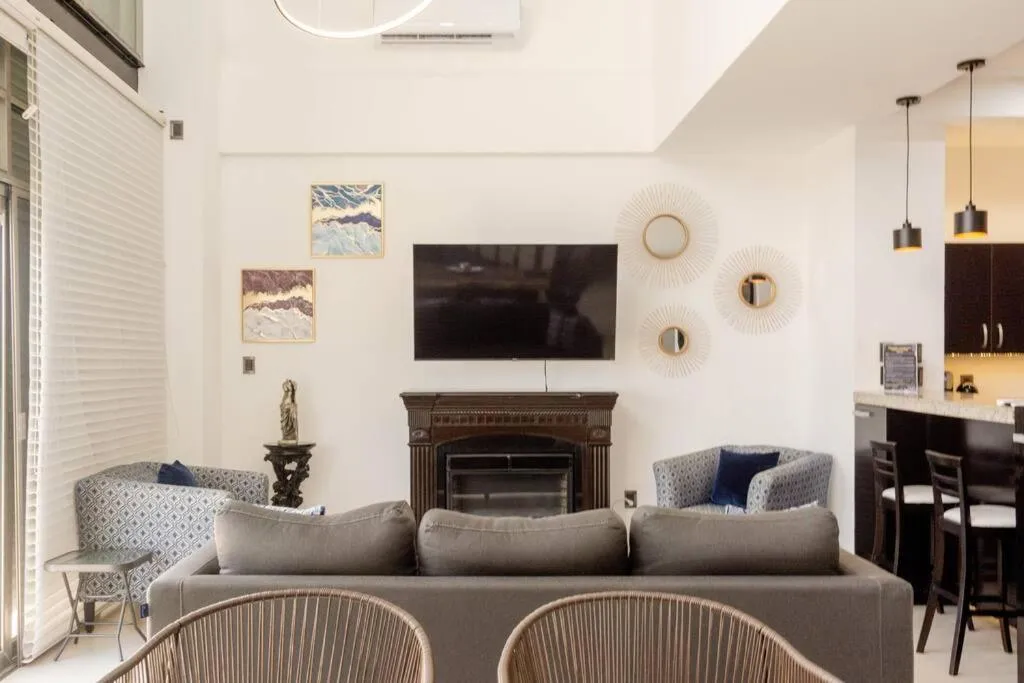 TV and multimedia in Hermoso Penthouse Rooftop con alberca