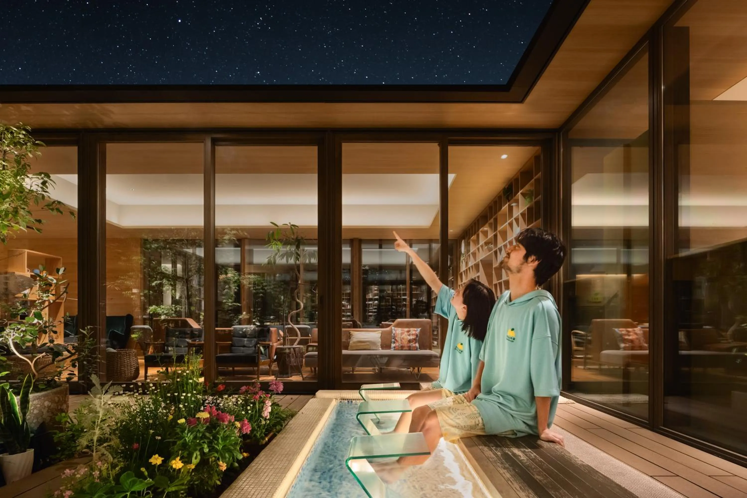 Hot Spring Bath in THE FARM Resort Japan