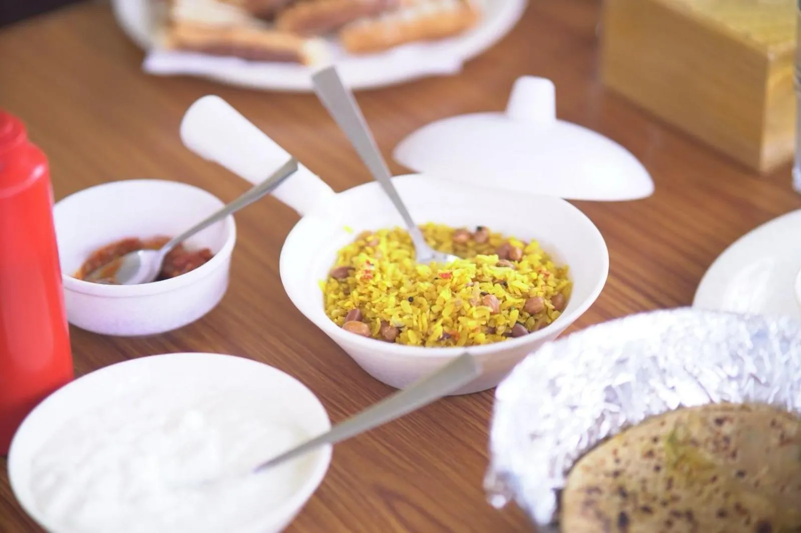 Breakfast in Kana Mud An Ethnic Village Resort - Beautiful View of Gangotri Mountains