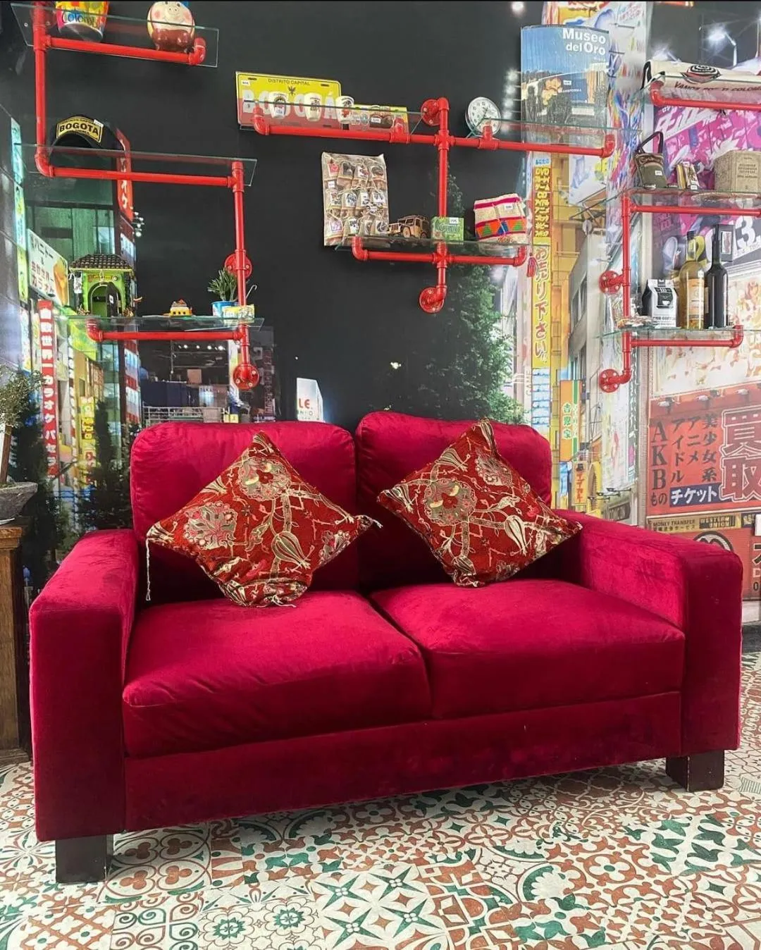 Living room in Alojamiento Mosaic House