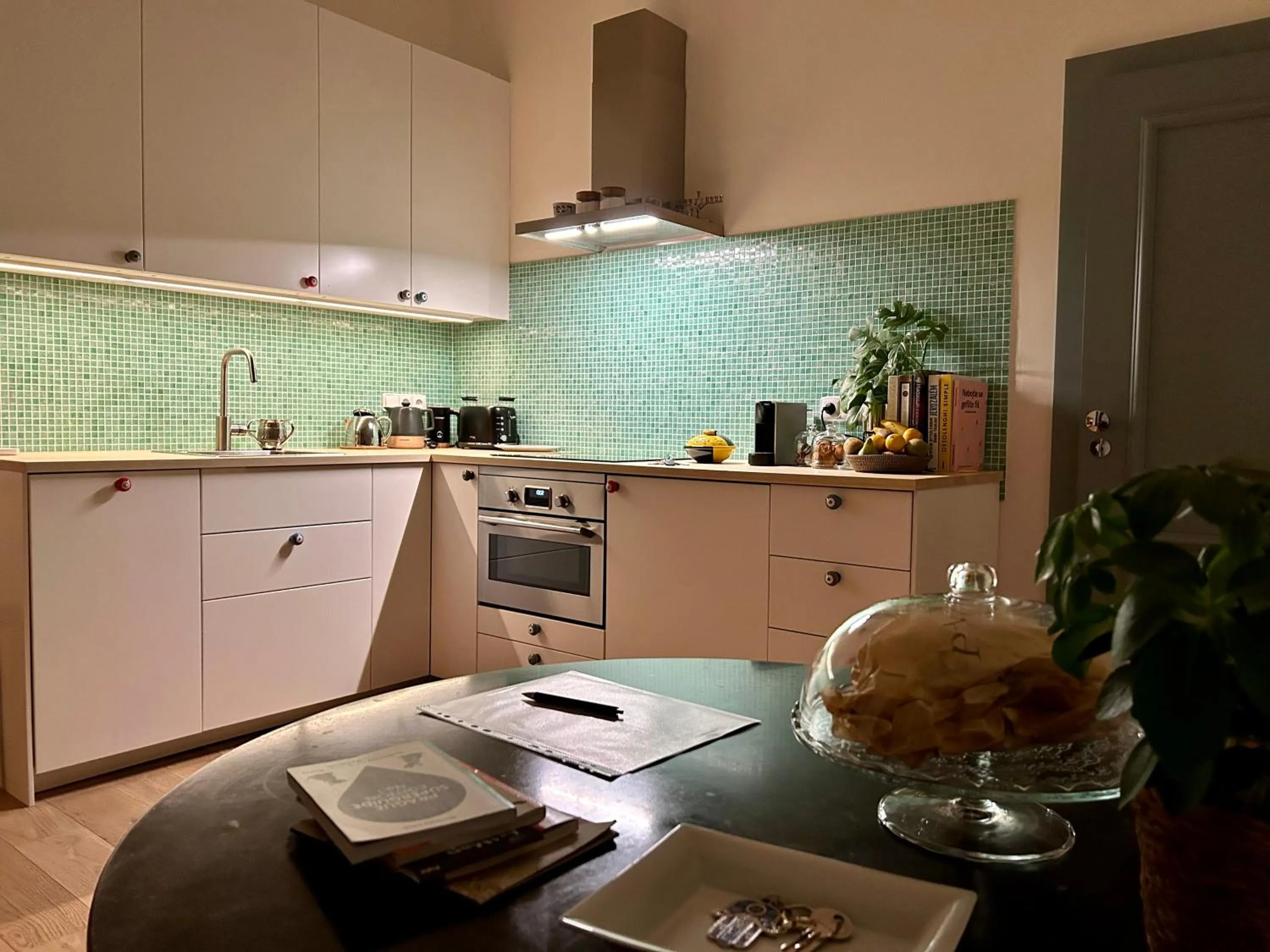 Dining area in Green balcony & king size bed