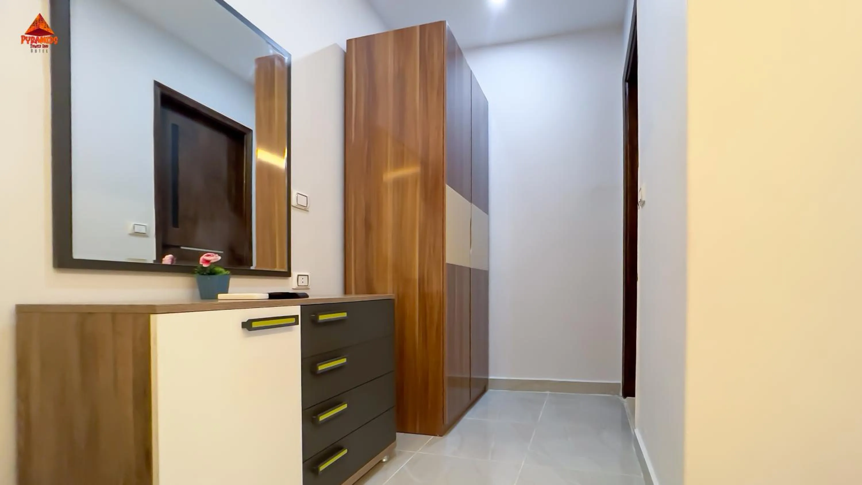 wardrobe in pyramids tower view inn