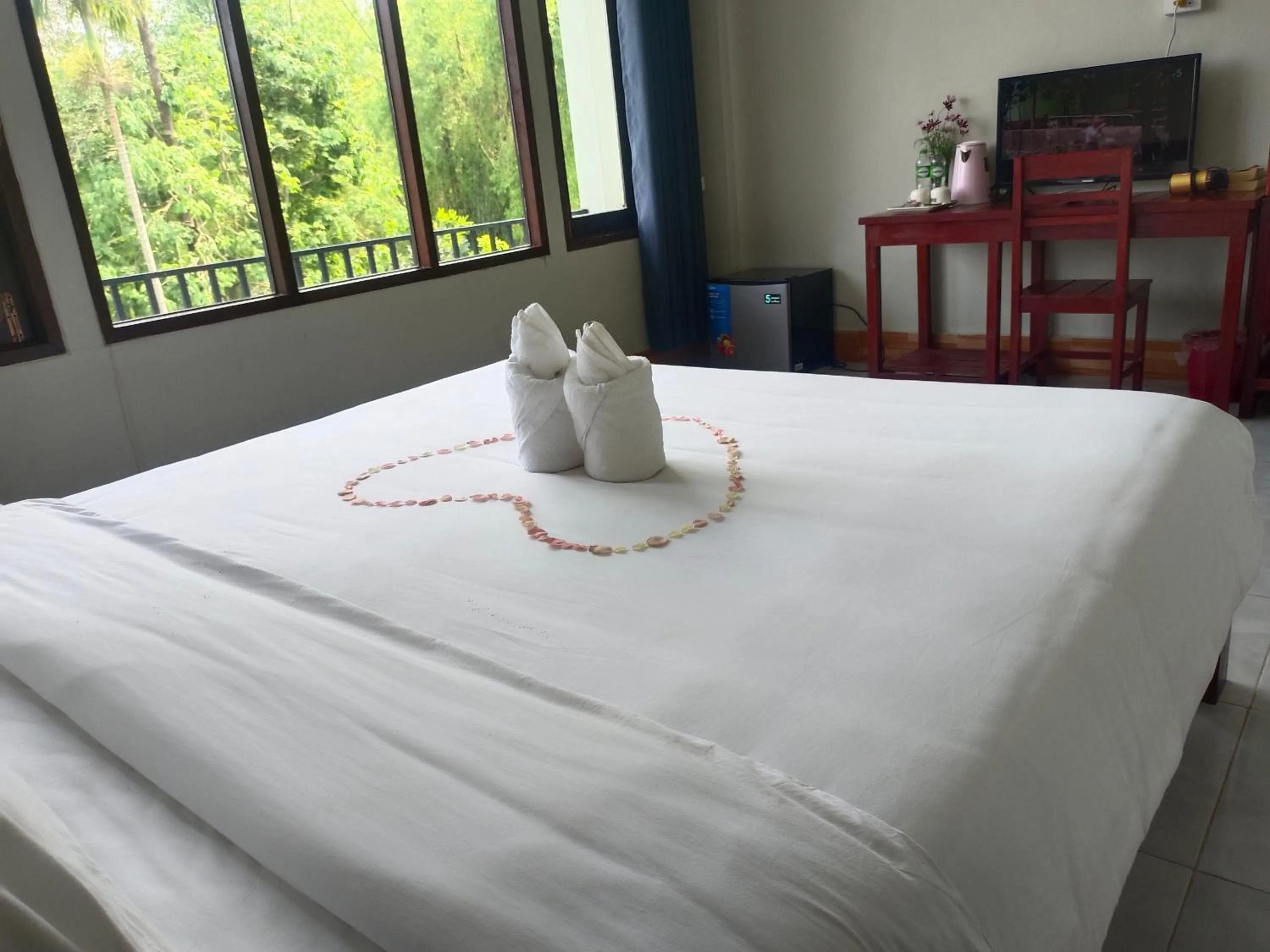 Bed in Vang Vieng Champa Resort