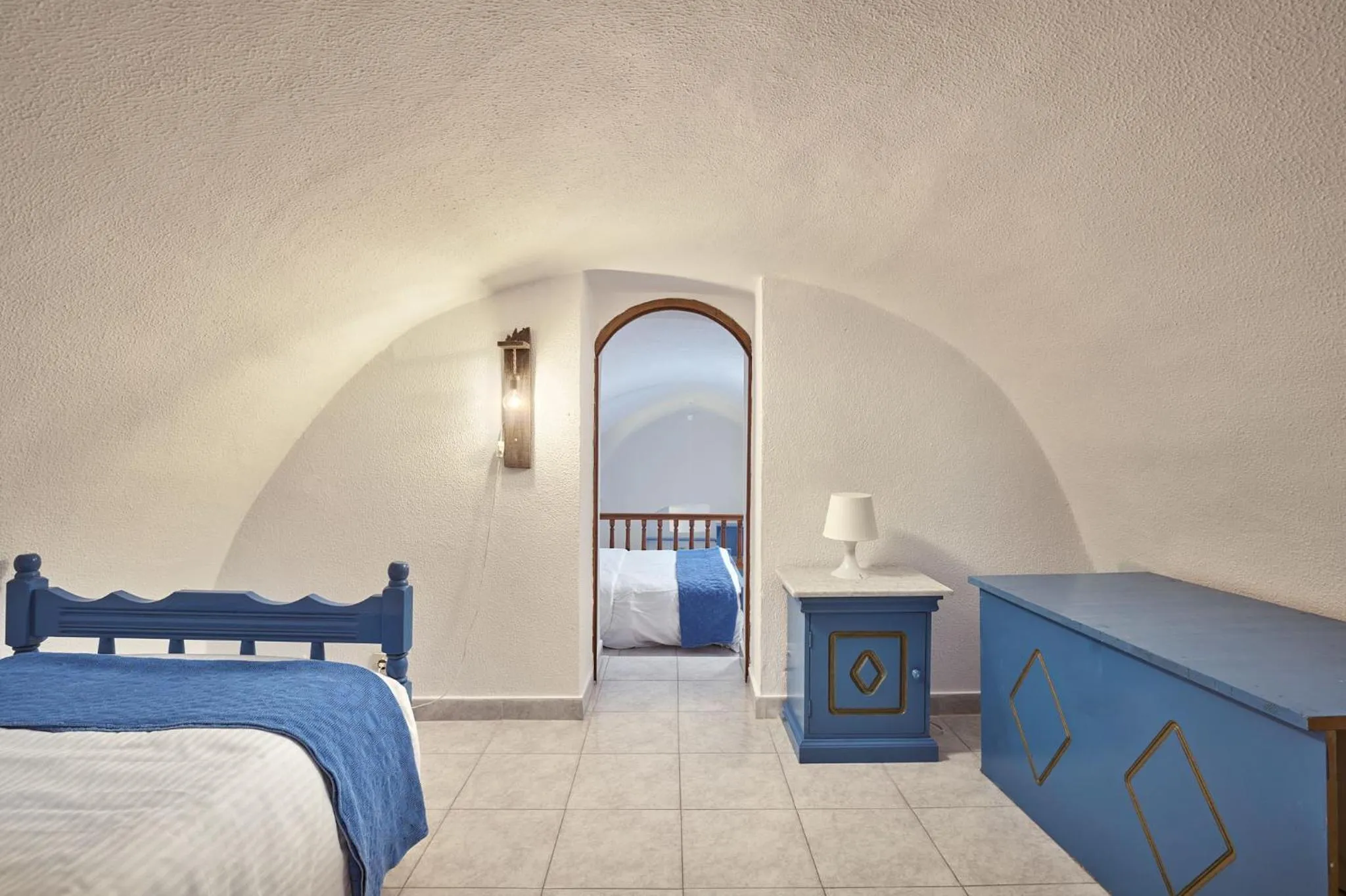 Bed in Amphitheater Cave Houses