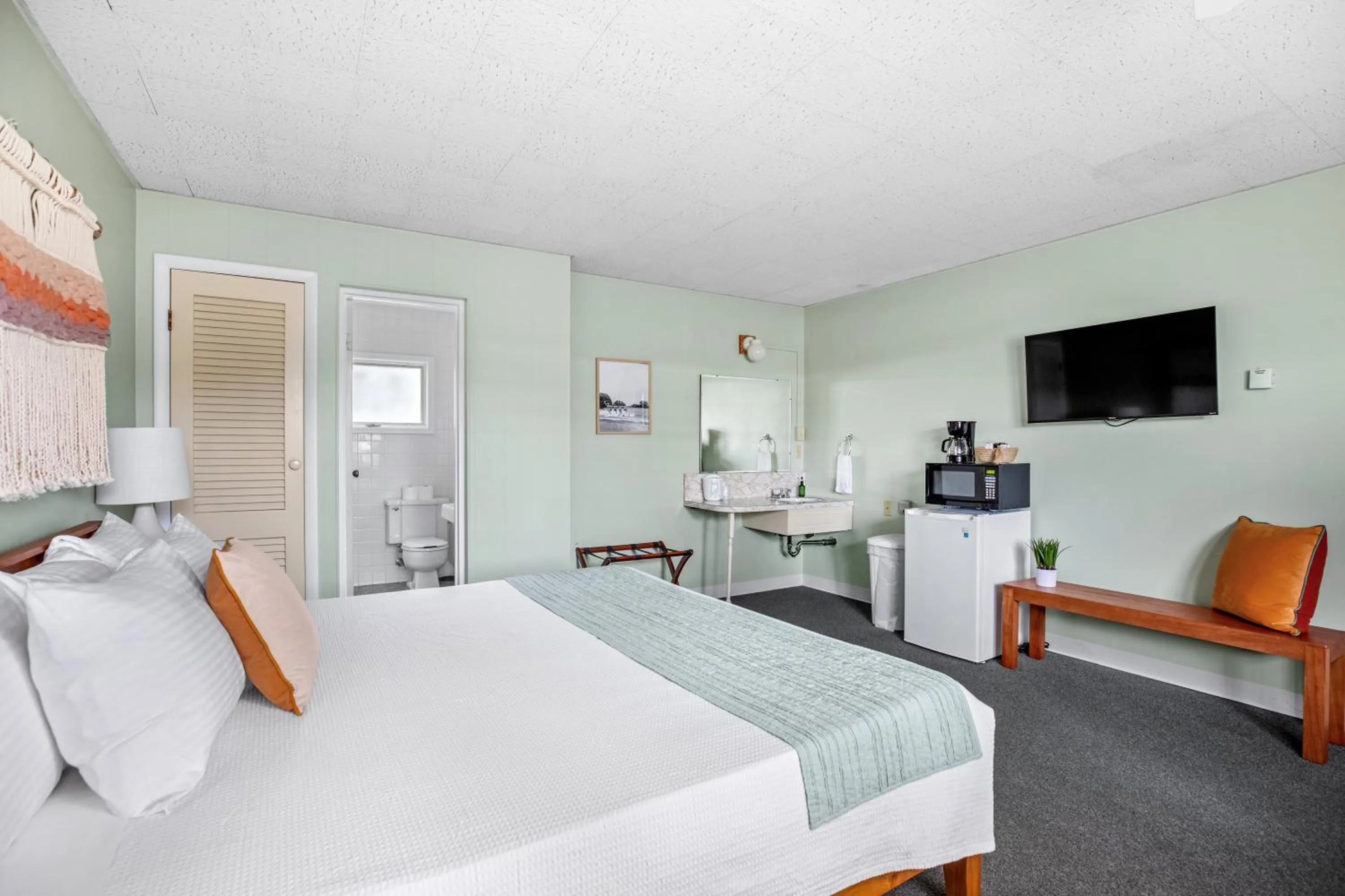 Bed in Motel Bear Lake