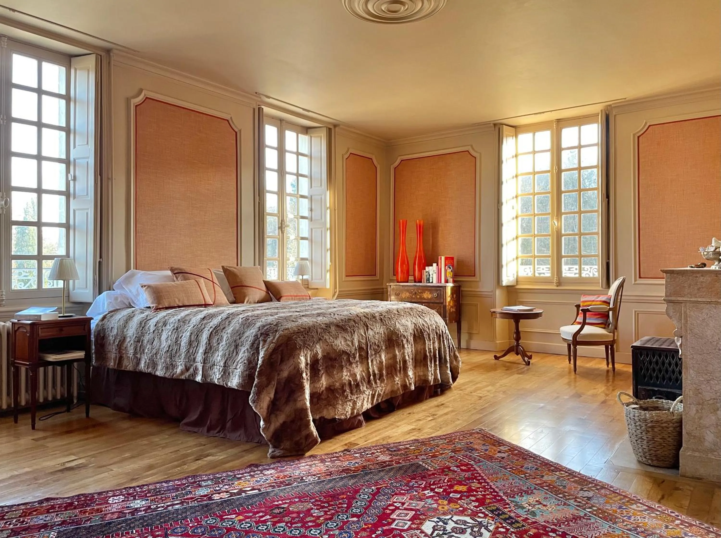 Bed in Château de la Huberdière