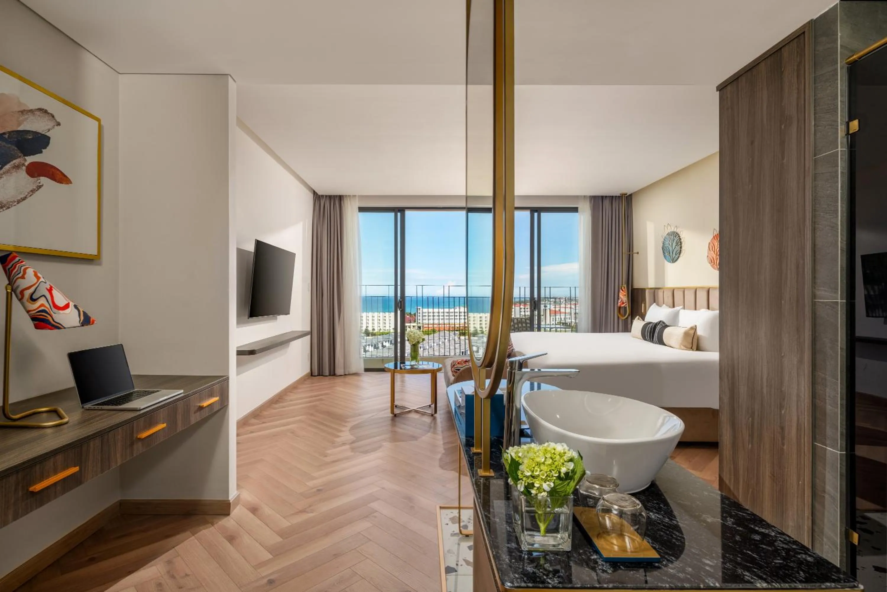 Bed in Wyndham Hoi An Royal Beachfront Resort & Villas