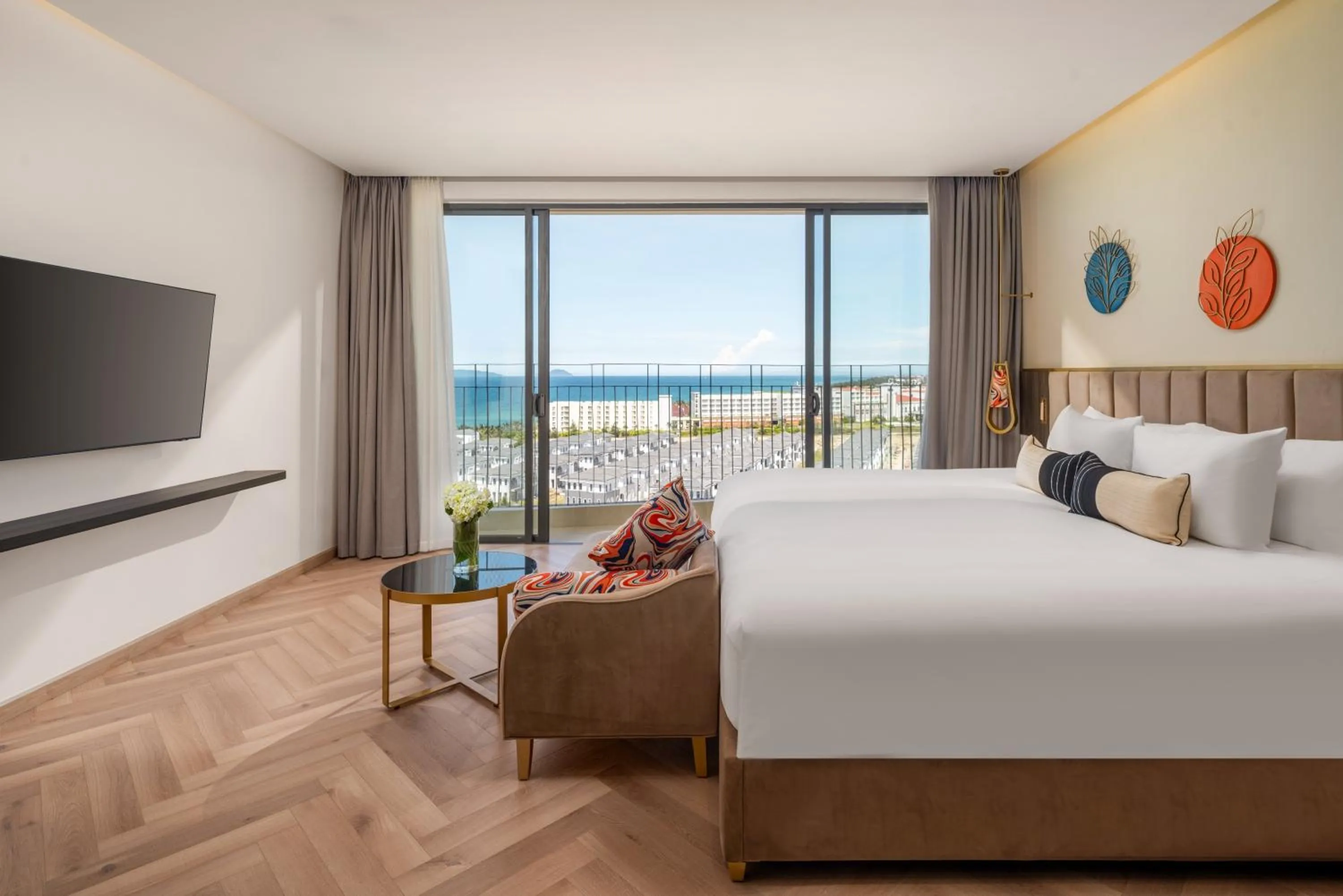 Bed in Wyndham Hoi An Royal Beachfront Resort & Villas