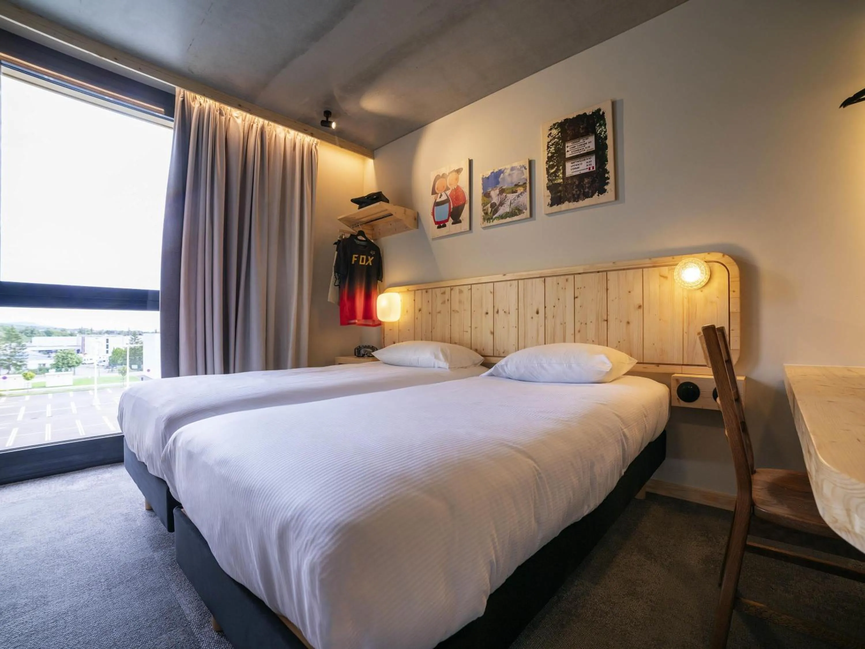 Bedroom, Bed in greet hotel Cernay Mulhouse
