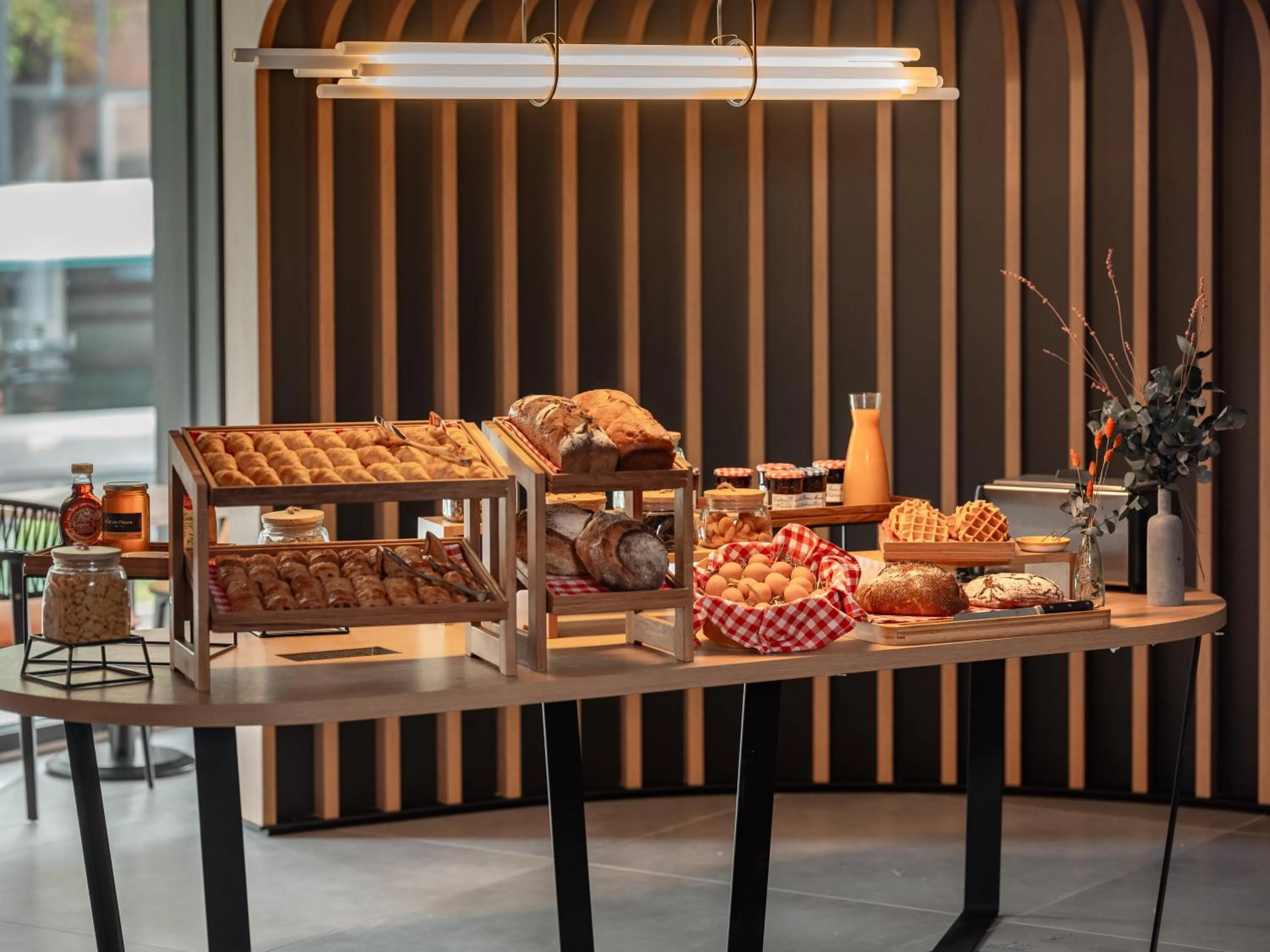 Buffet breakfast in Novotel Paris Val de Fontenay