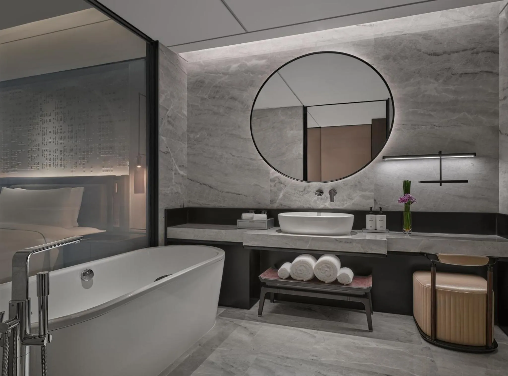 Bathroom in InterContinental Shenzhen WECC by IHG