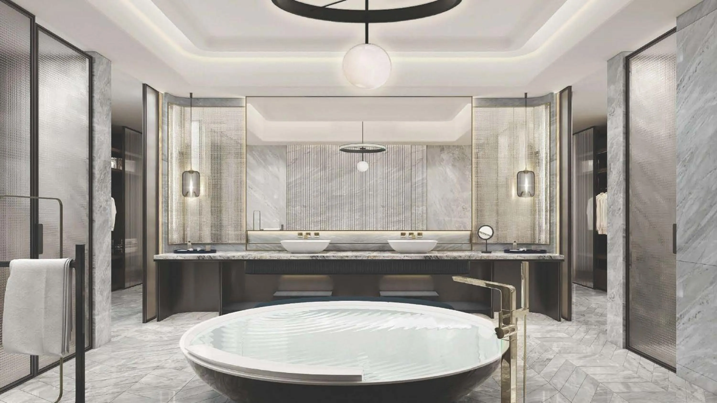 Bathroom in InterContinental Shenzhen WECC by IHG