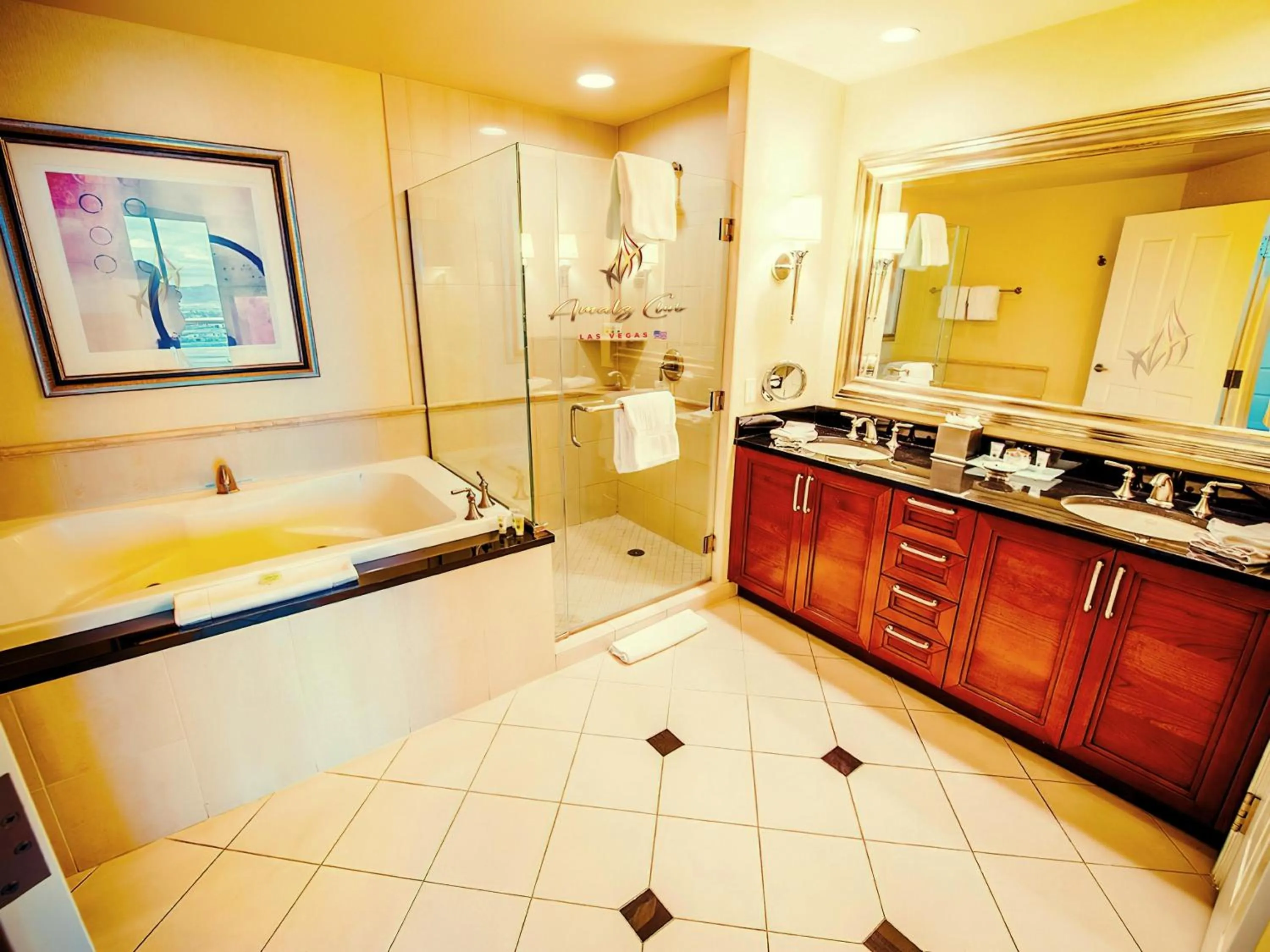 Bathroom in Amalz Suites Collection at MGM Signature !
