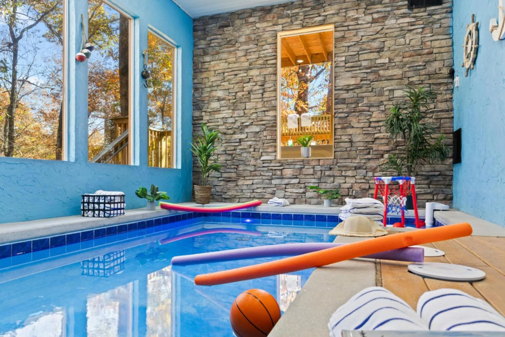 Pool view in Luxe Mountain Pool Escape by Ghosal Luxury Lodging