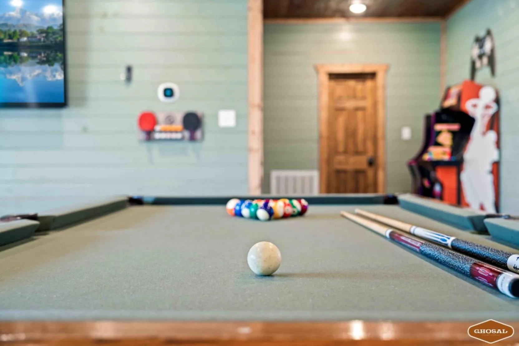 Billiard in Luxe Mountain Pool Escape by Ghosal Luxury Lodging