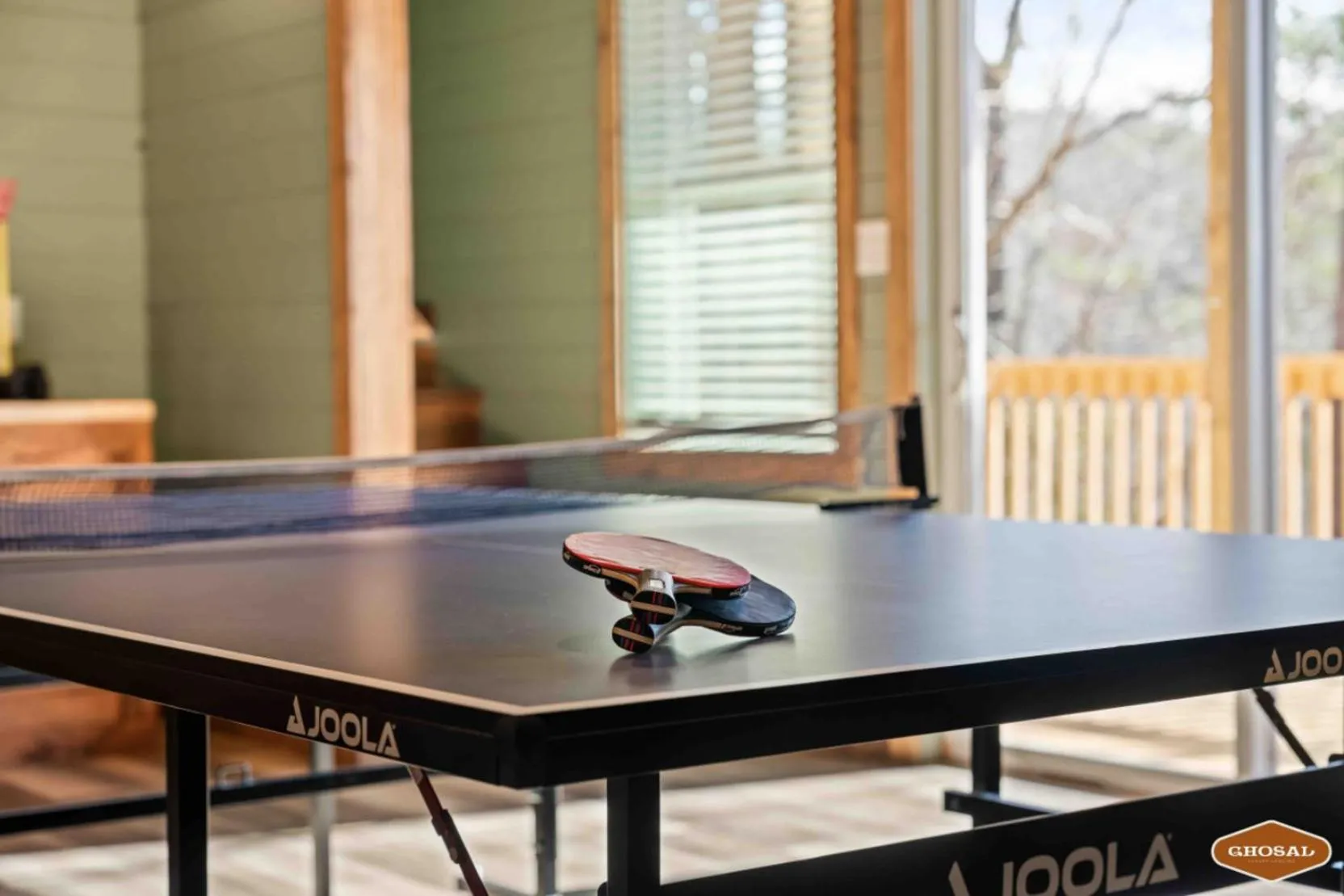 Table tennis in Luxe Mountain Pool Escape by Ghosal Luxury Lodging