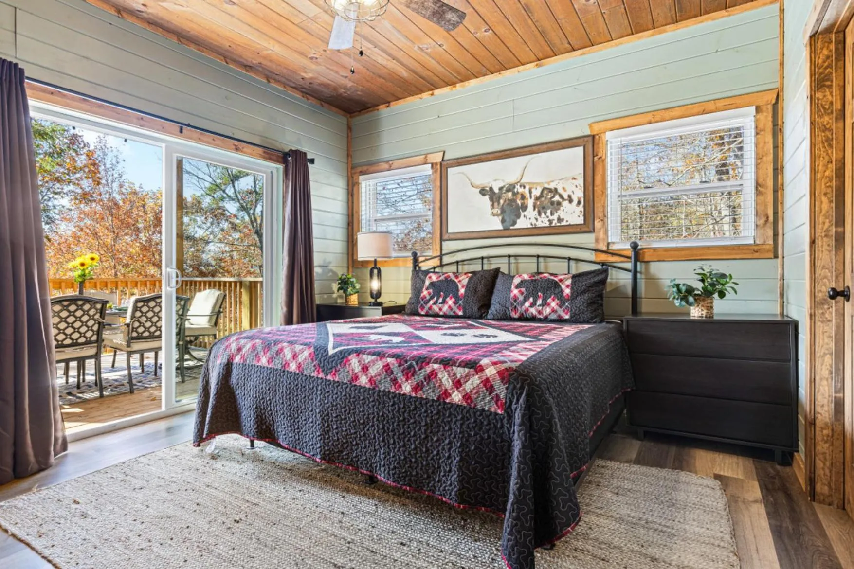 Bed in Luxe Mountain Pool Escape by Ghosal Luxury Lodging