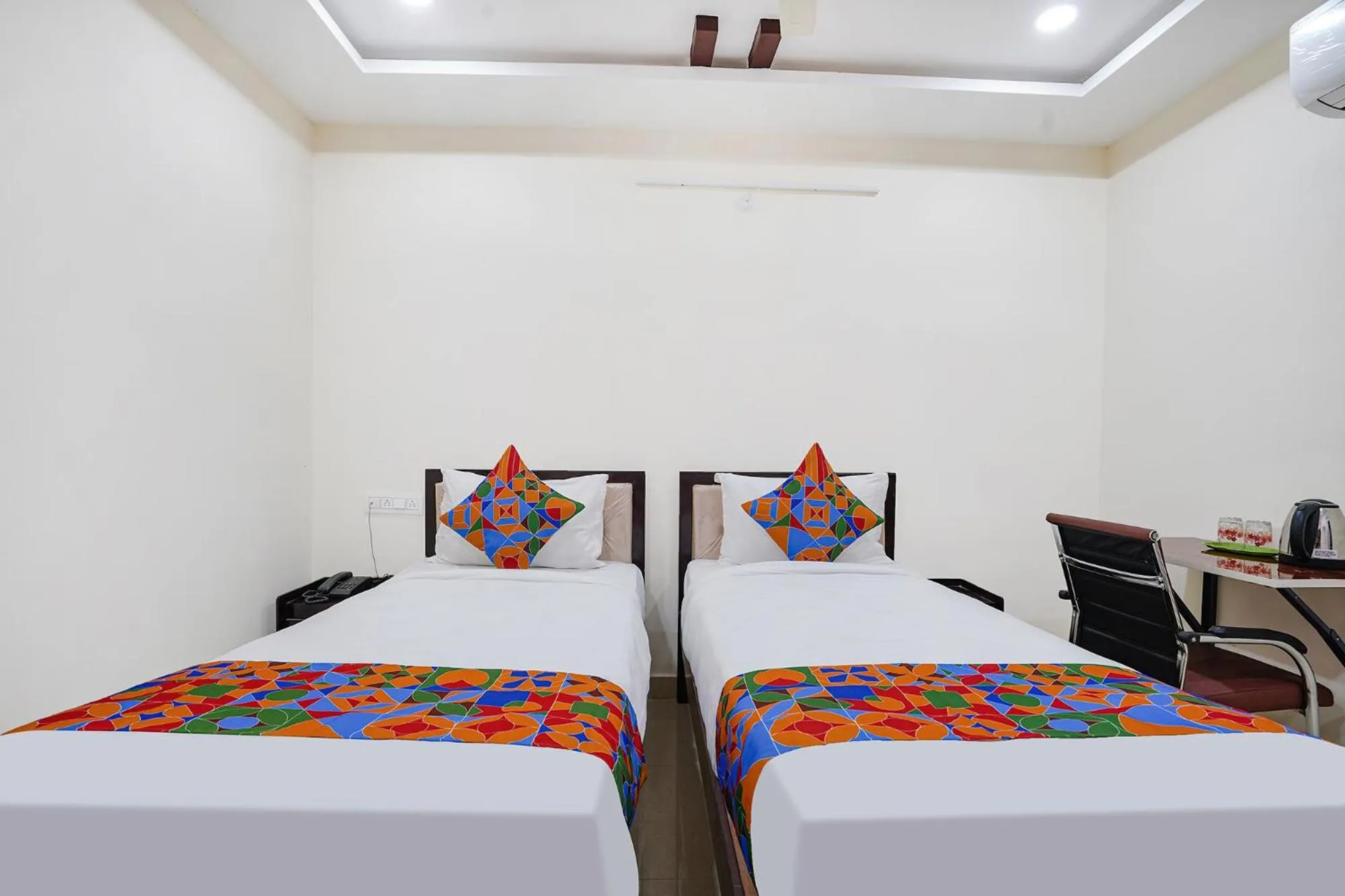 Bed in FabHotel Sri Karthikeya Grand - Nr Nexus Mall, Kukatpally