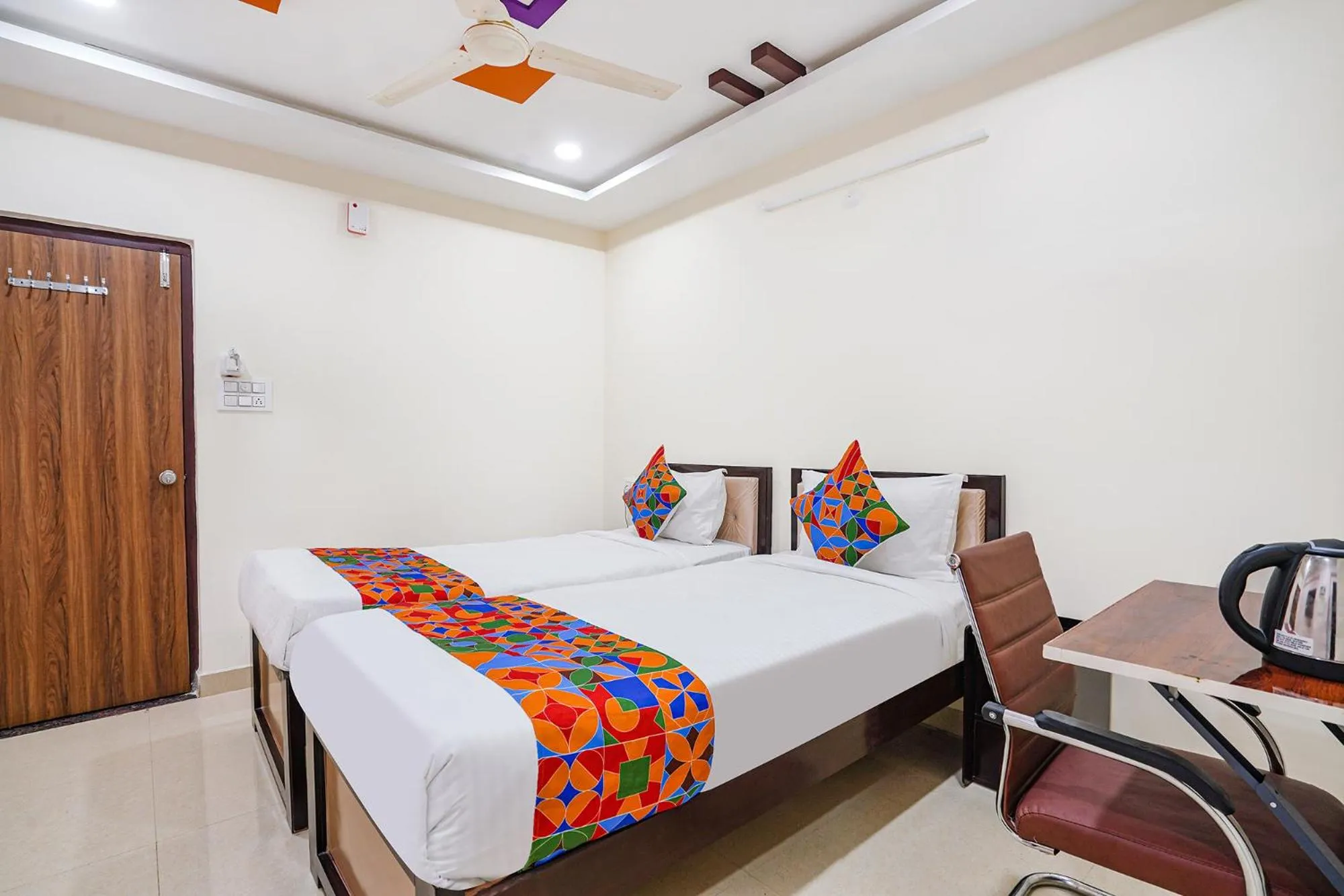 Bed in FabHotel Sri Karthikeya Grand - Nr Nexus Mall, Kukatpally