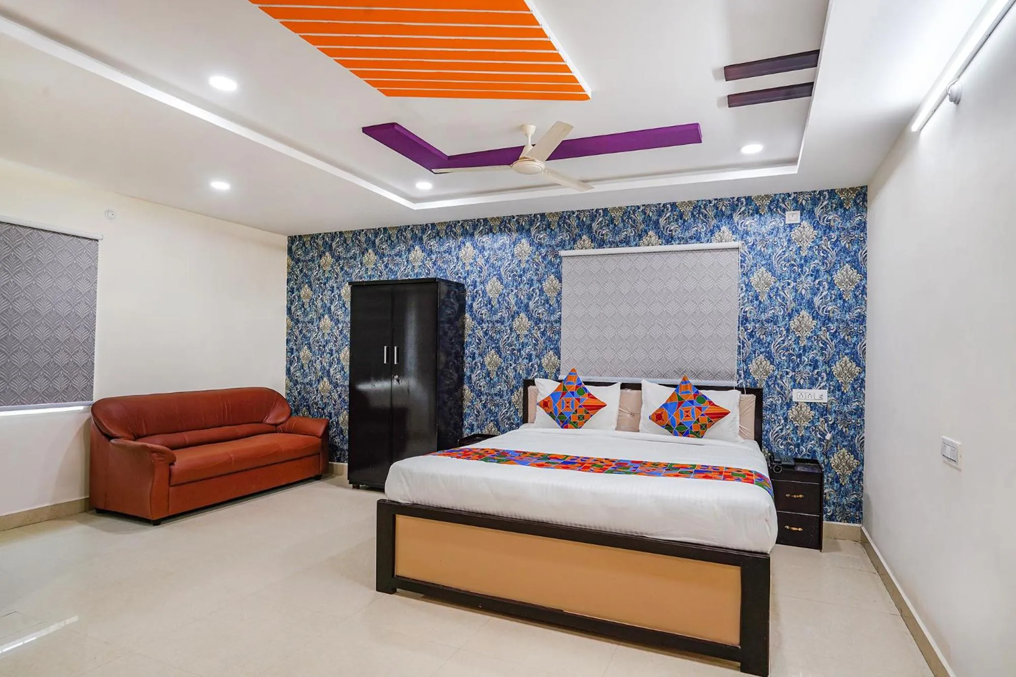 Bed in FabHotel Sri Karthikeya Grand - Nr Nexus Mall, Kukatpally