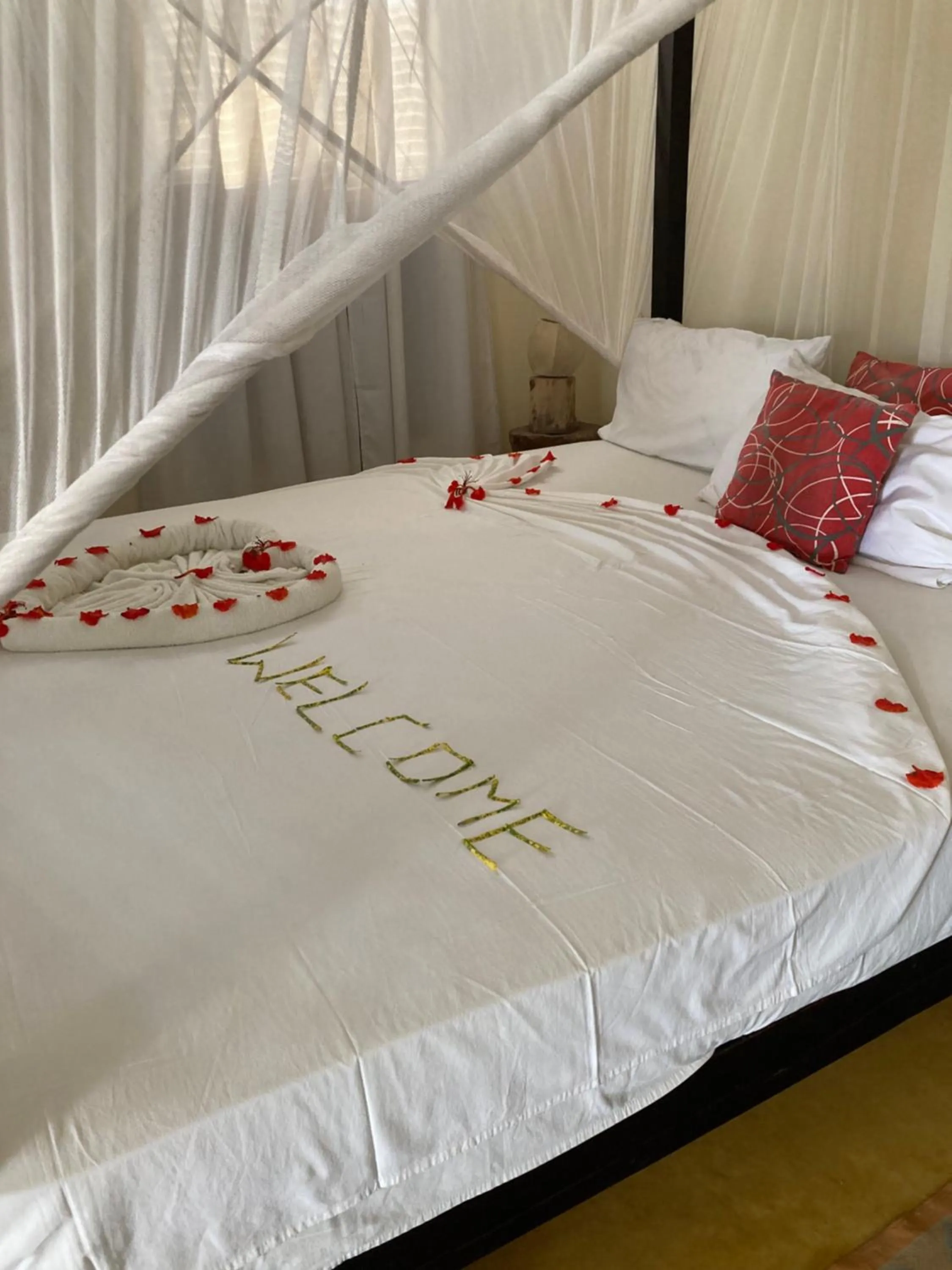 Bed in Msafini Hotel