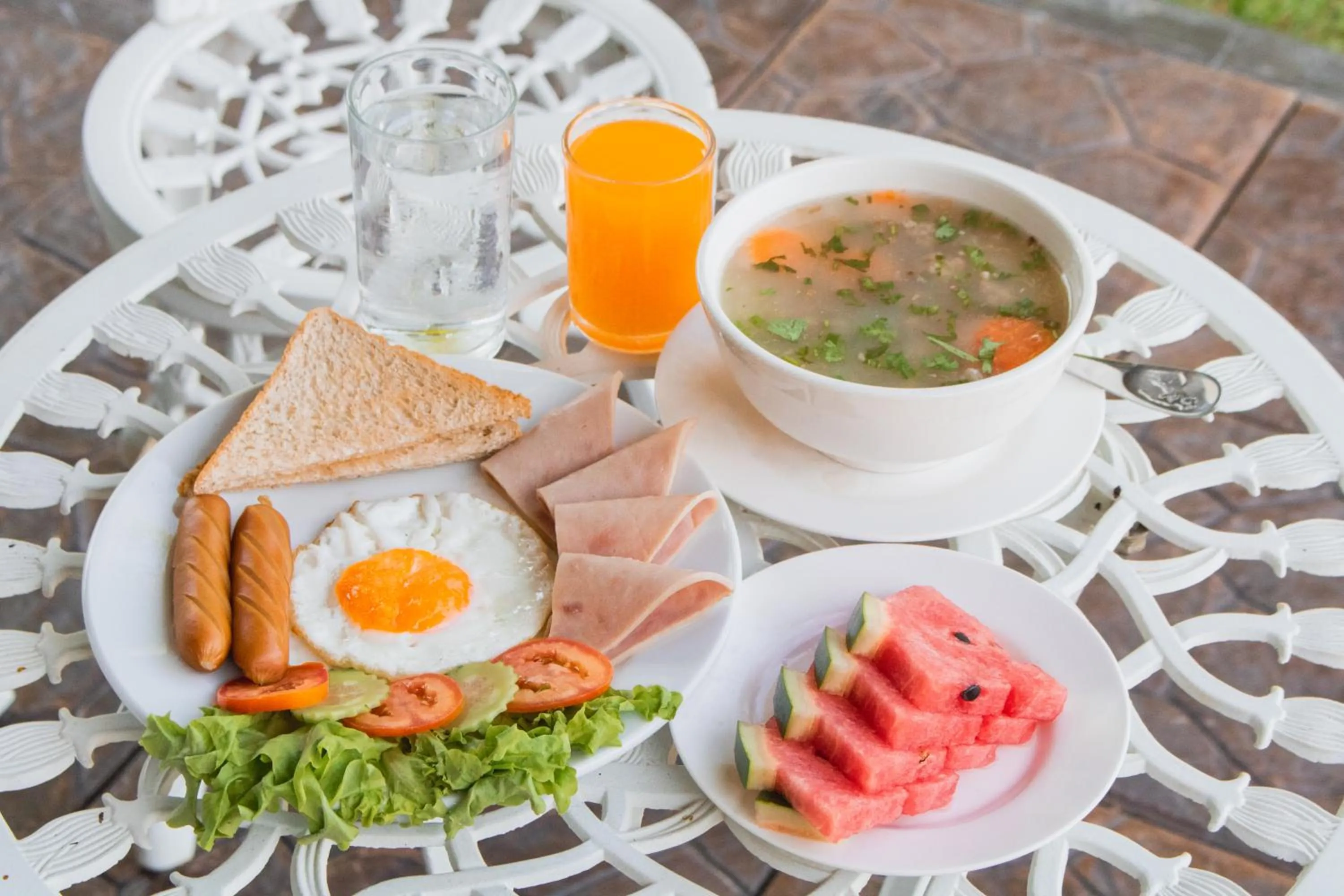 Breakfast in Namsai Resort Kanchanaburi