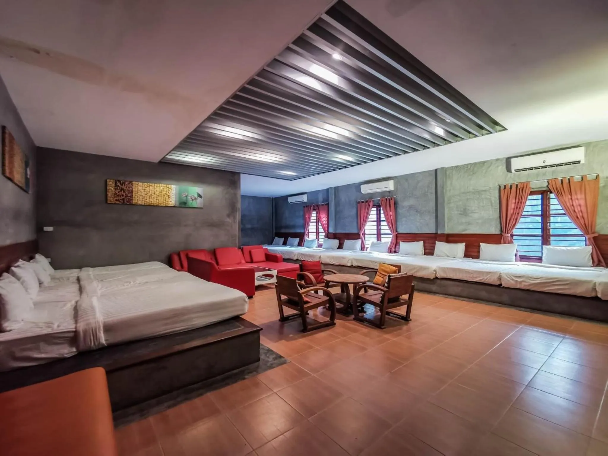 Bed in Namsai Resort Kanchanaburi