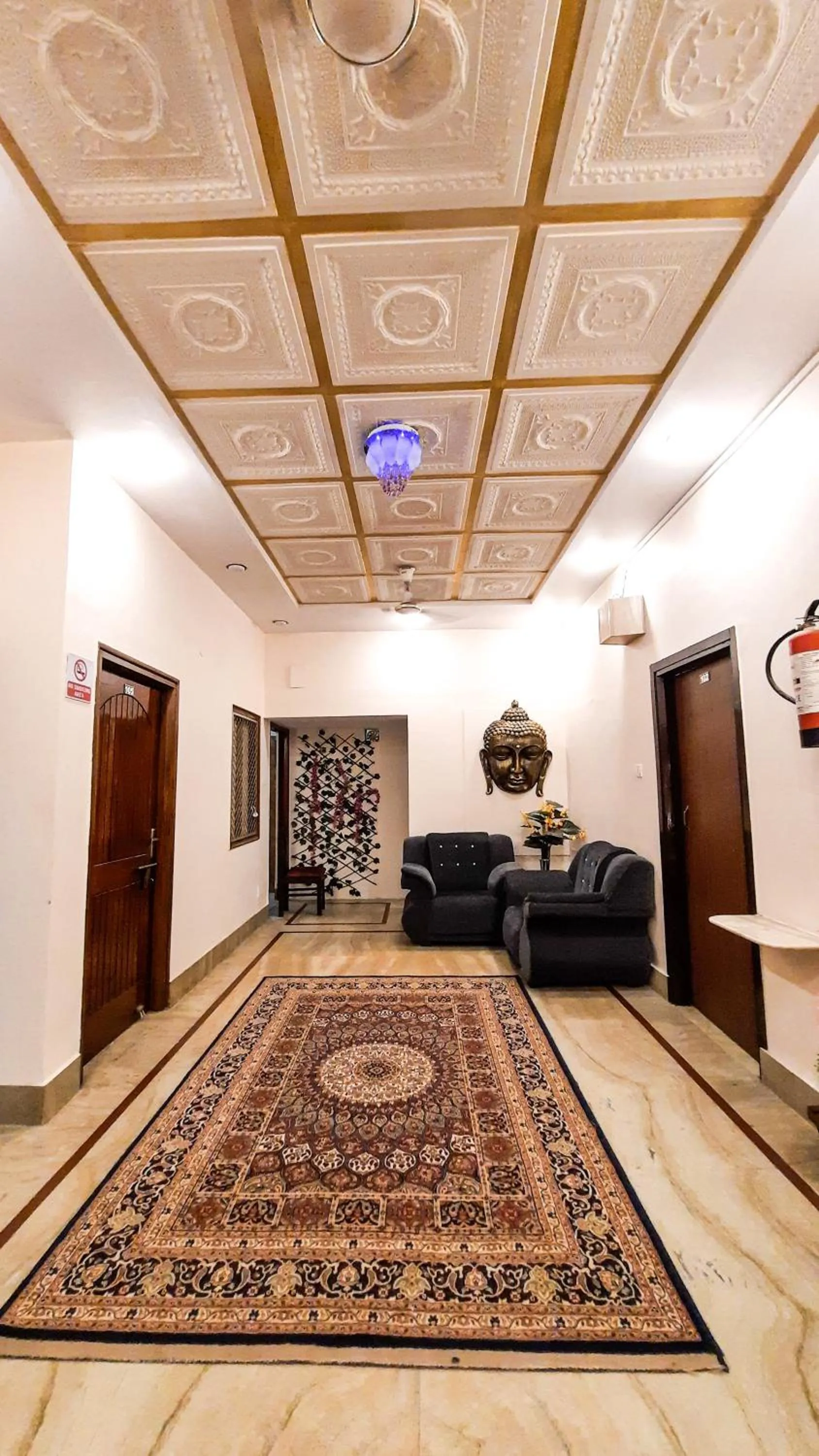 Seating area in Hotel Rajyashree Palace