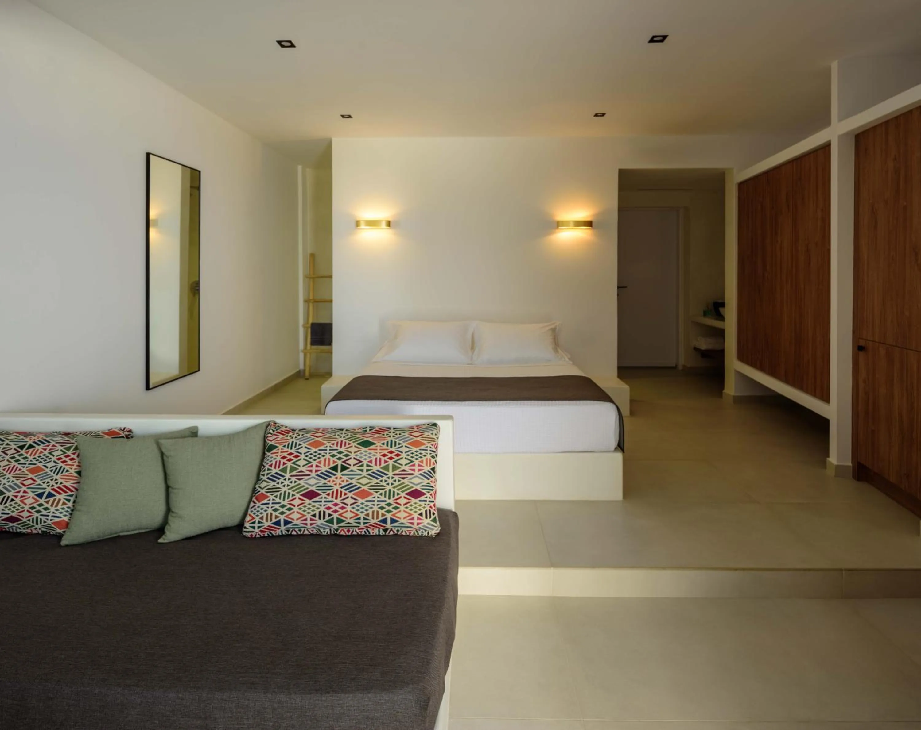 Bed in Ryolithos Suites