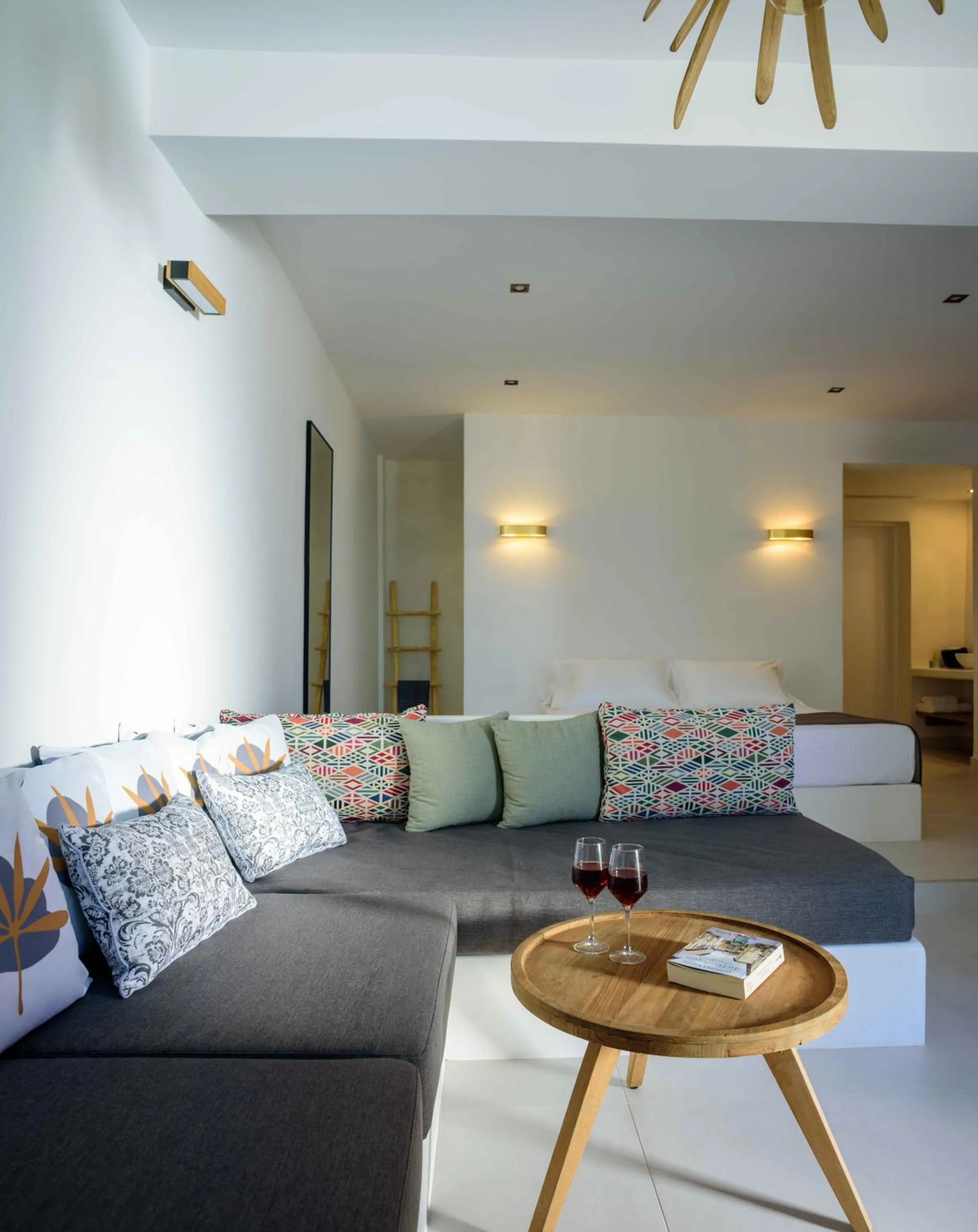 Seating area in Ryolithos Suites